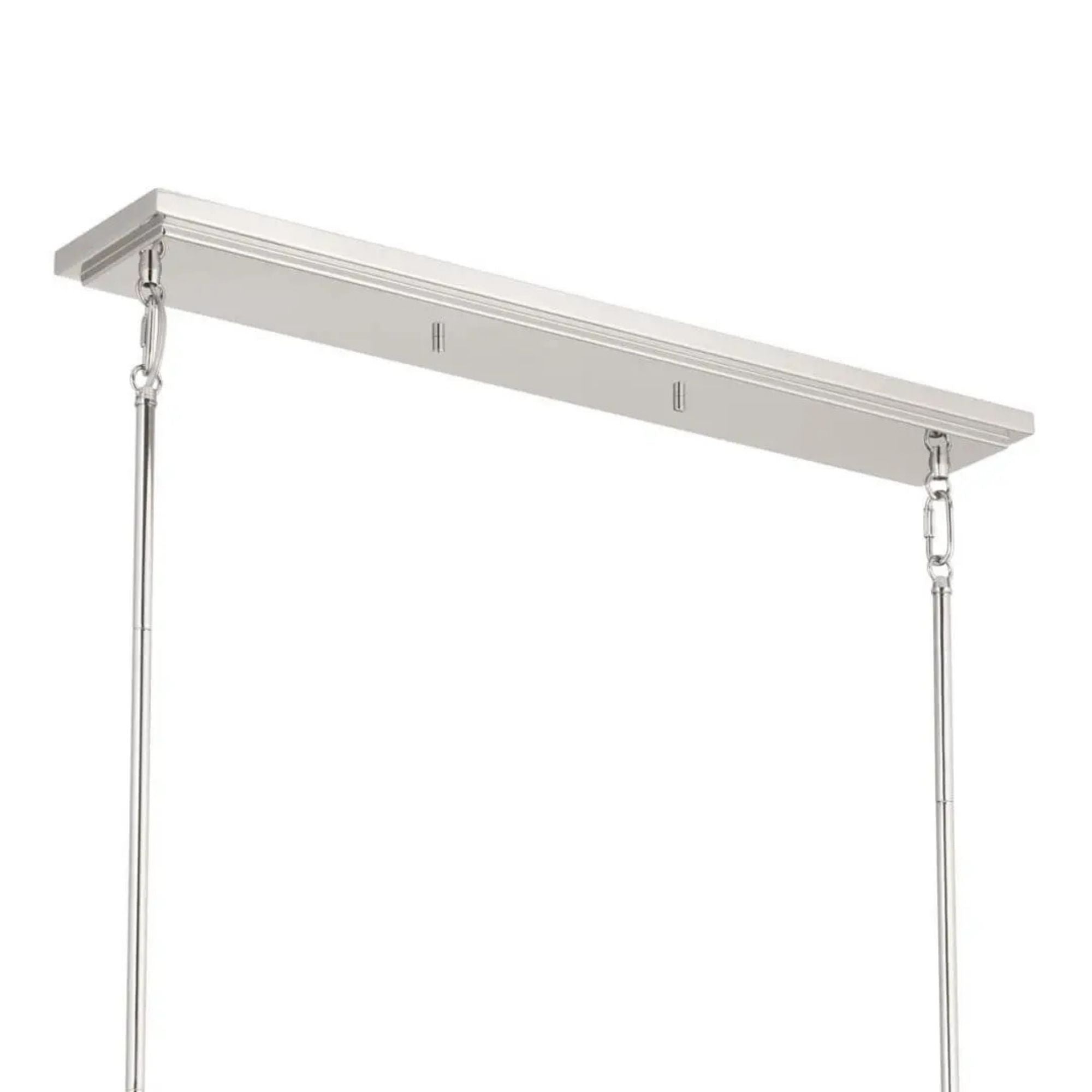 Ali 57" 10-Light Linear Chandelier, Polished Nickel Finish