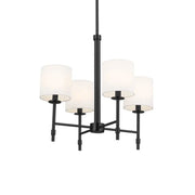 Ali 20" 4-Light Chandelier, Black Finish