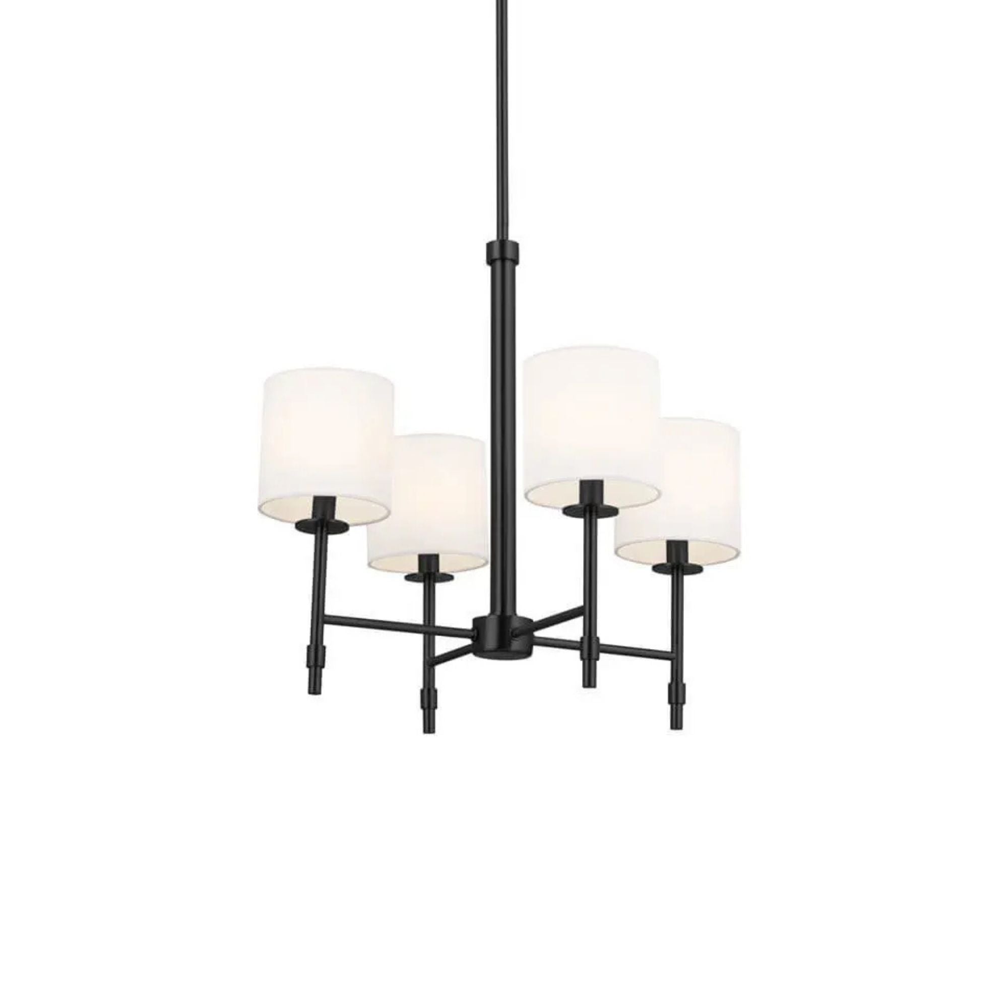 Ali 20" 4-Light Chandelier, Black Finish