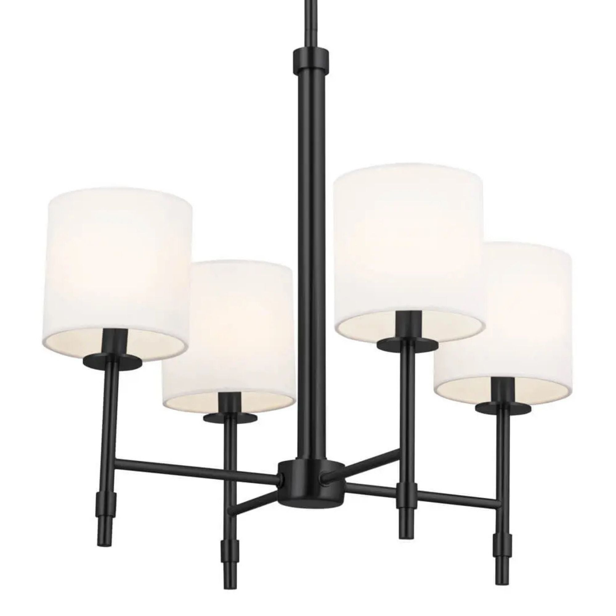 Ali 20" 4-Light Chandelier, Black Finish