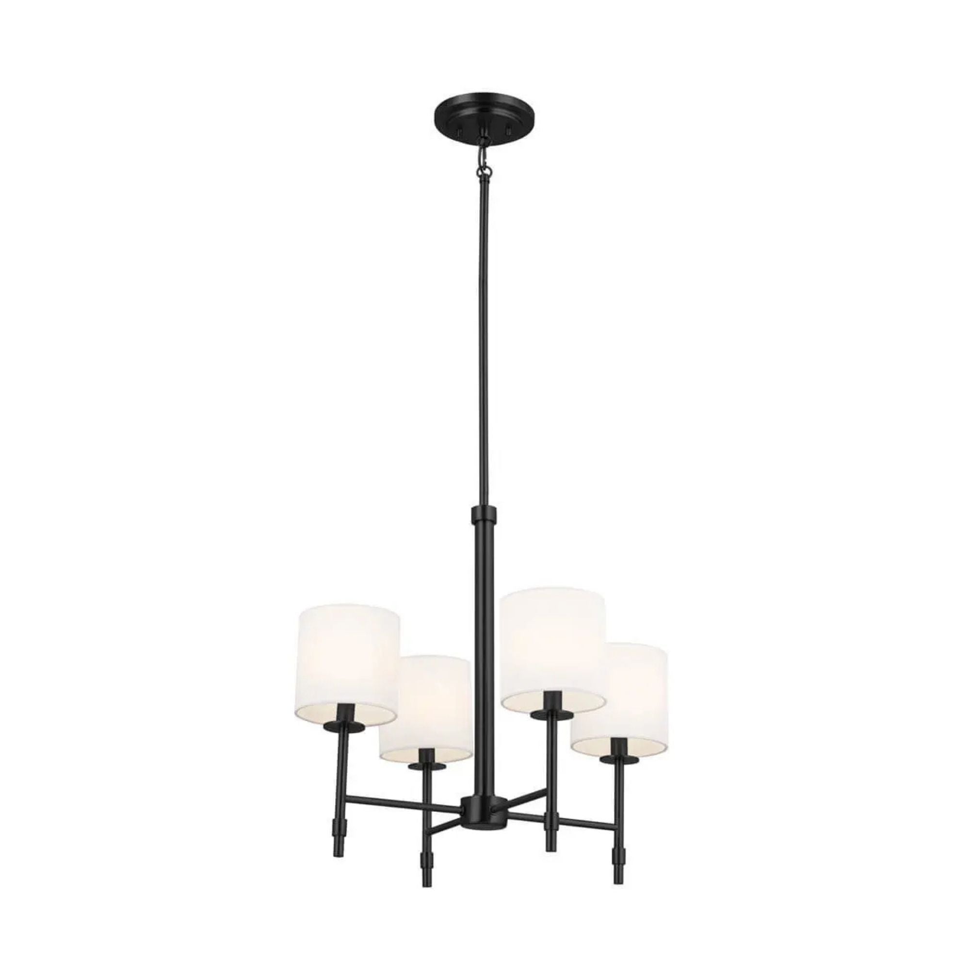 Ali 20" 4-Light Chandelier, Black Finish
