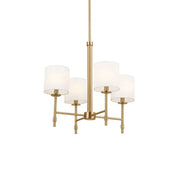 Ali 20" 4-Light Chandelier, Brushed Natural Brass Finish