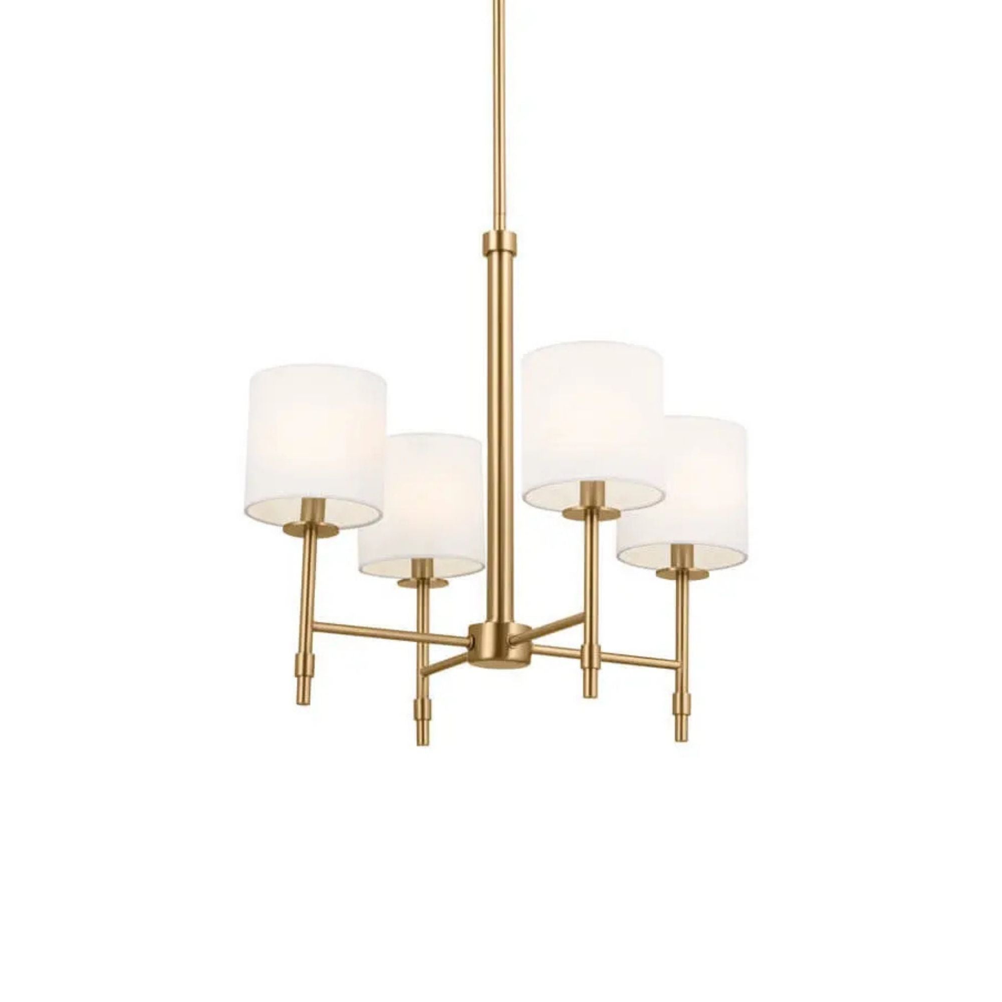 Ali 20" 4-Light Chandelier, Brushed Natural Brass Finish