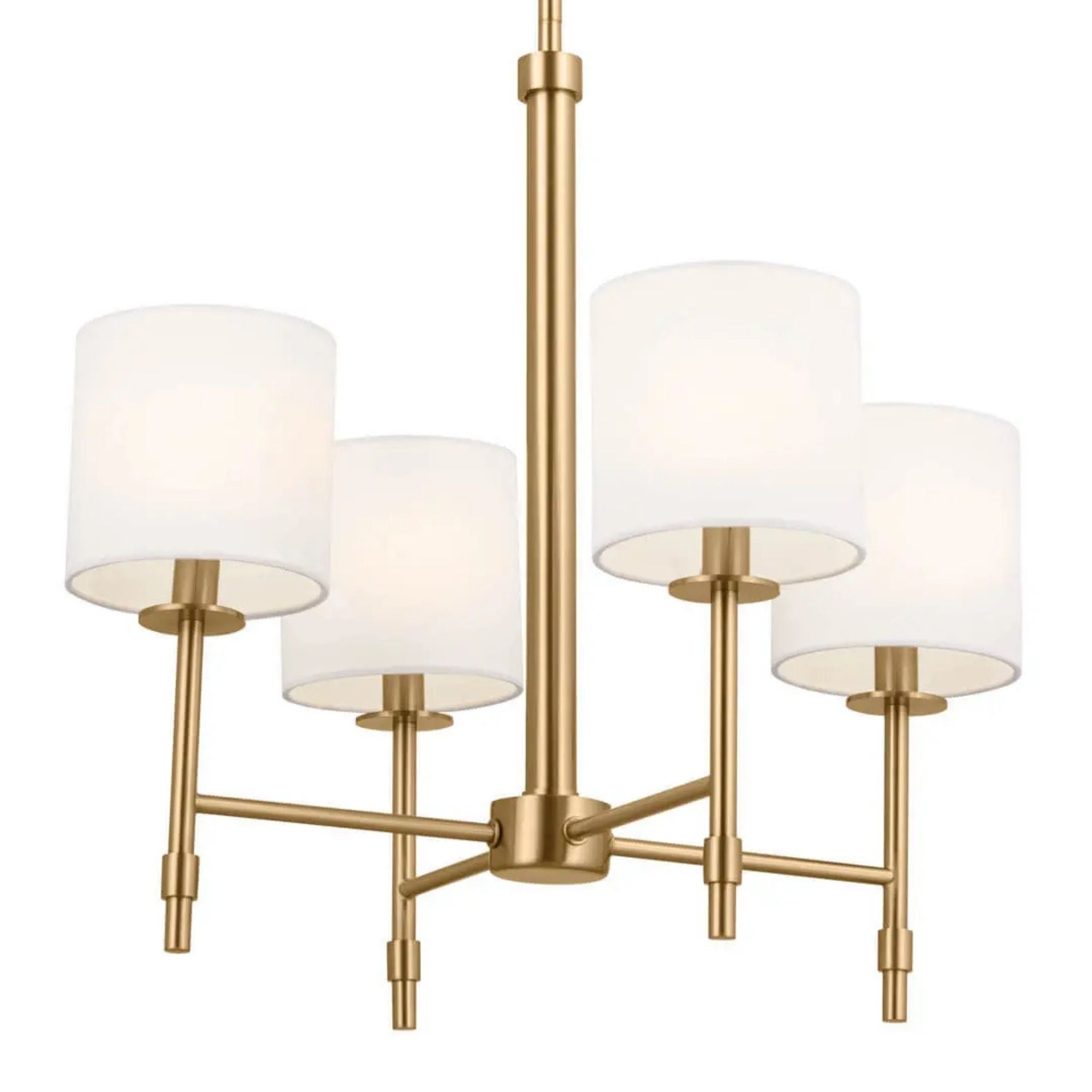 Ali 20" 4-Light Chandelier, Brushed Natural Brass Finish