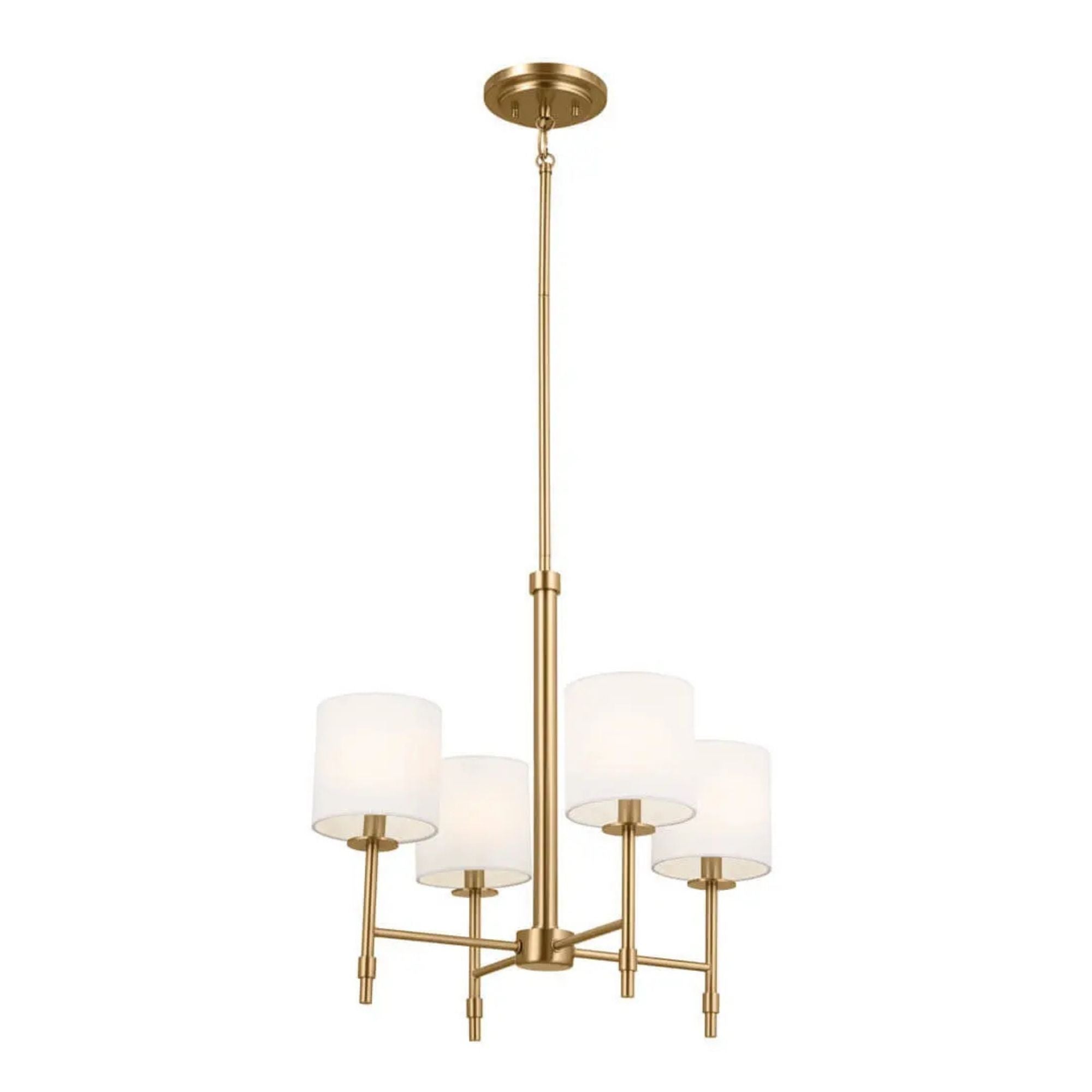 Ali 20" 4-Light Chandelier, Brushed Natural Brass Finish