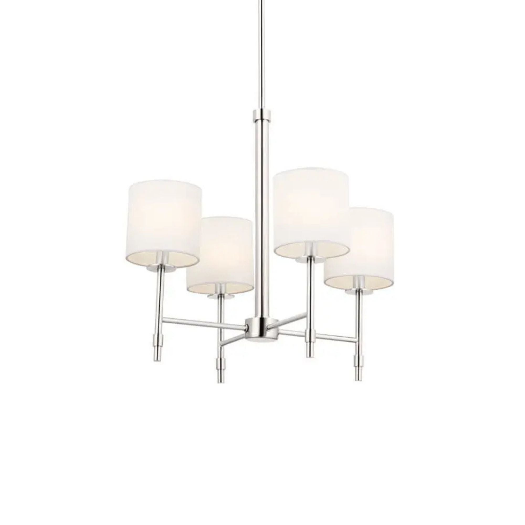 Ali 20" 4-Light Chandelier, Polished Nickel Finish