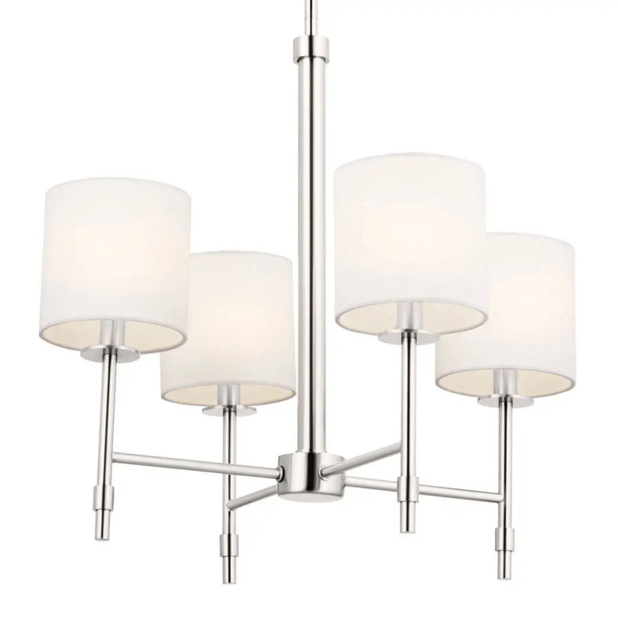Ali 20" 4-Light Chandelier, Polished Nickel Finish