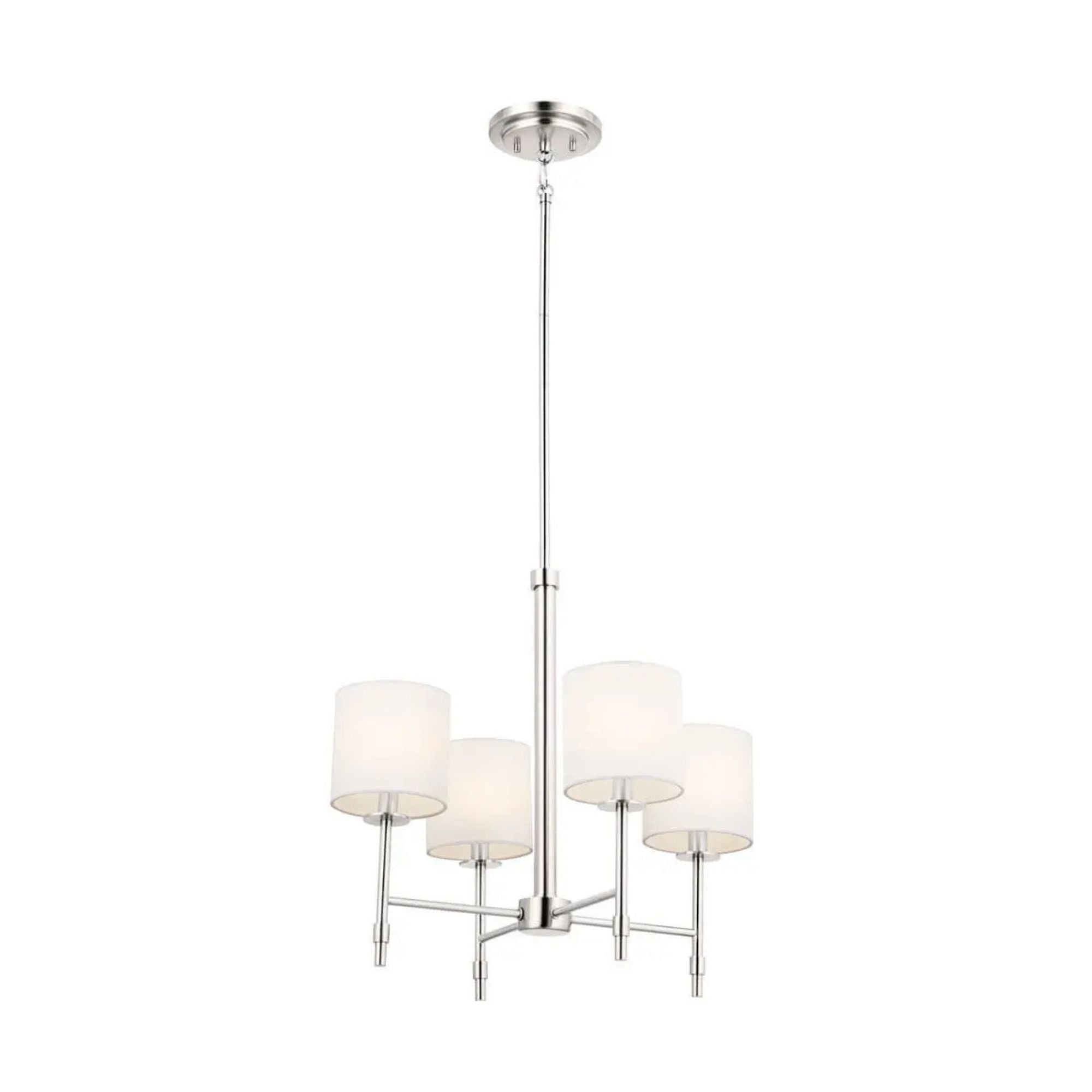 Ali 20" 4-Light Chandelier, Polished Nickel Finish