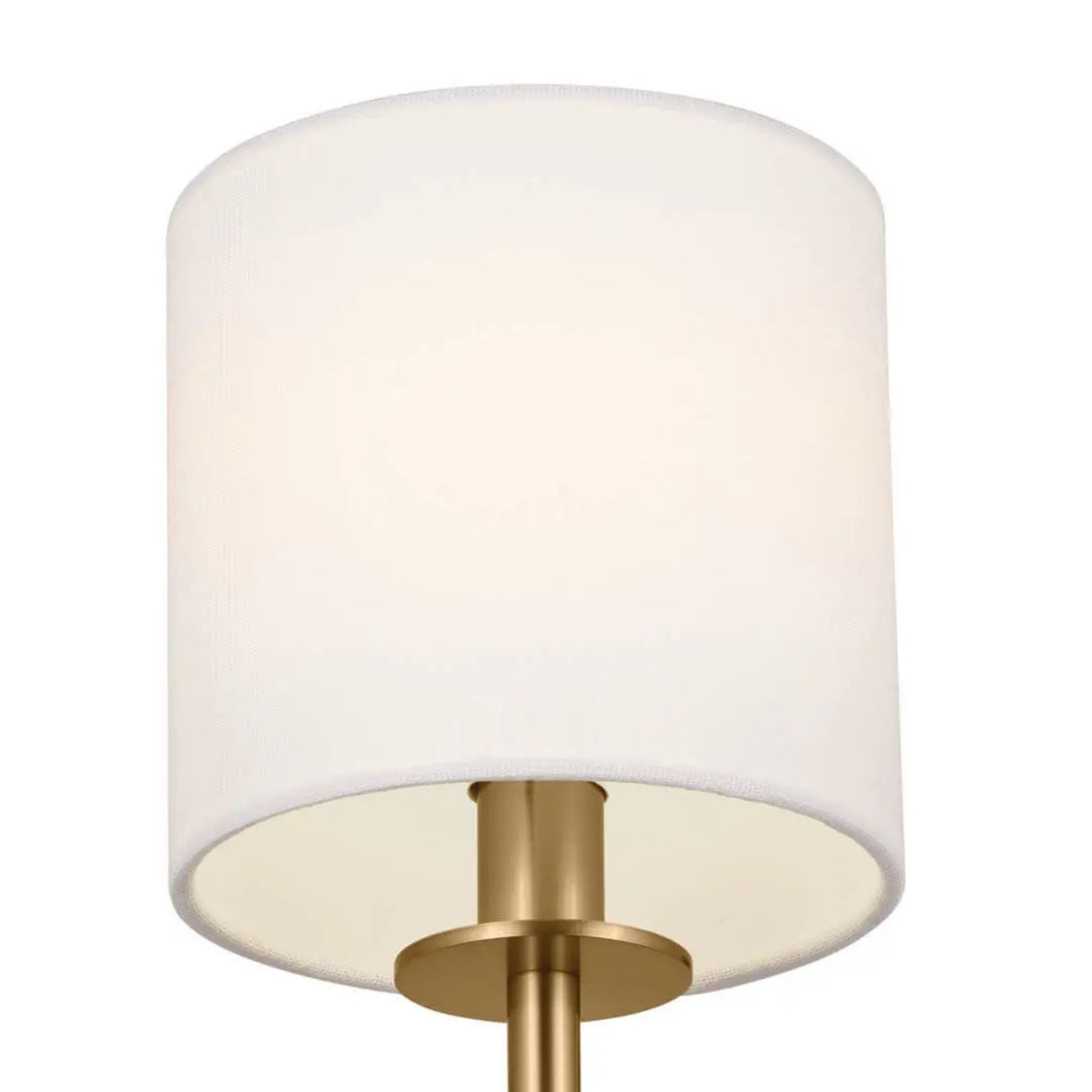 Ali 5" Wall Sconce, Brushed Natural Brass Finish, Fabric Shade - Bees Lighting