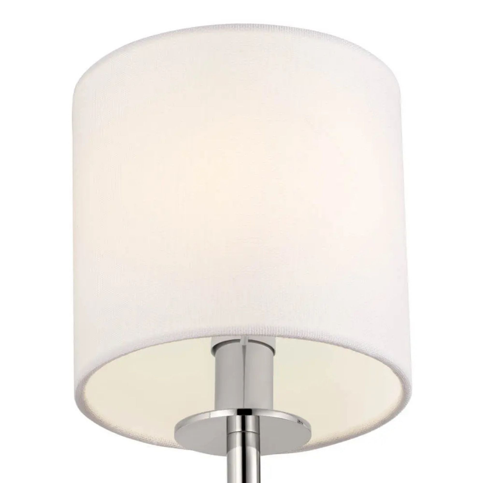 Ali 5" Wall Sconce, Polished Nickel Finish, Fabric Shade