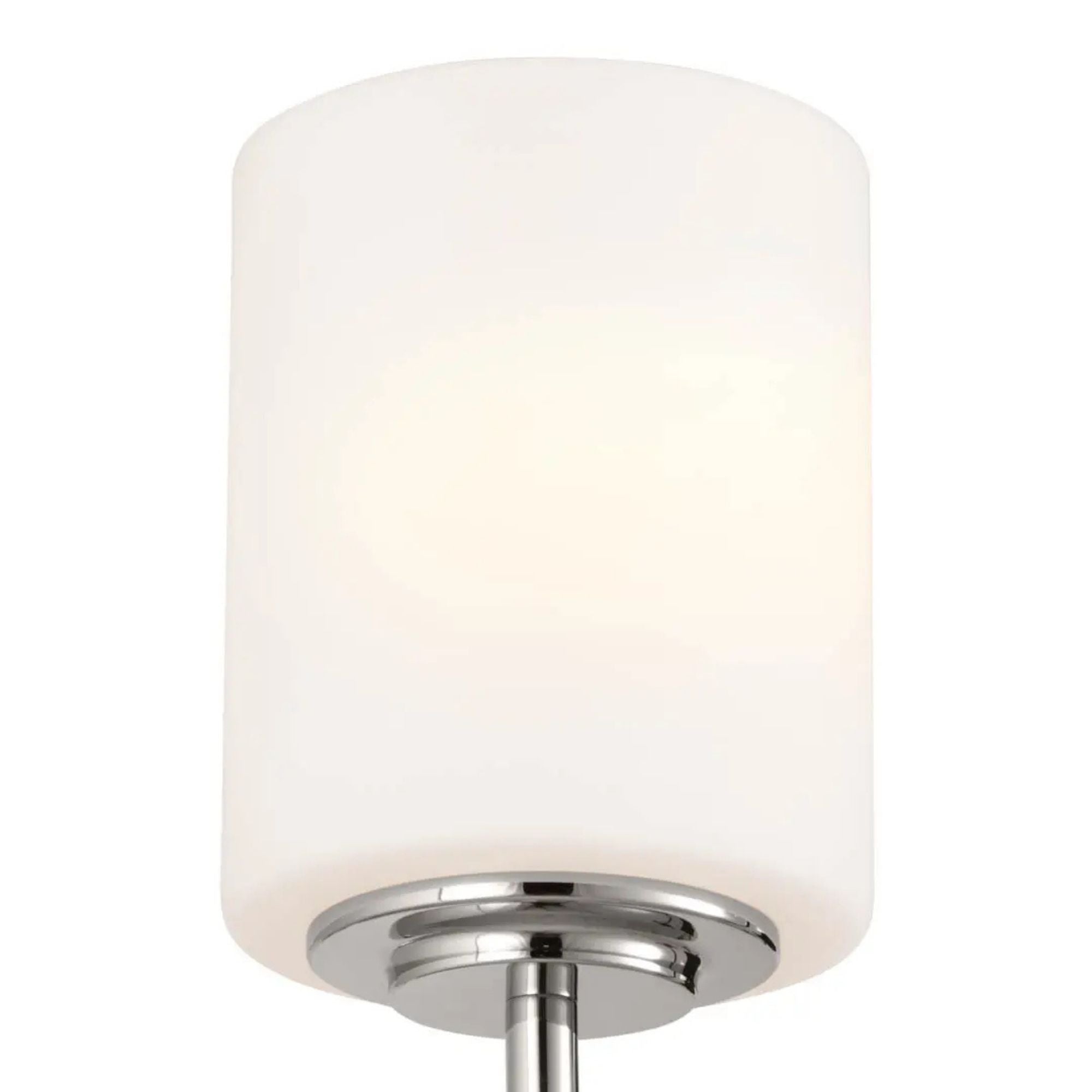 Ali 5" Wall Sconce, Polished Nickel Finish, Glass Shade