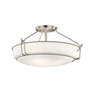 Alkire 22" 4-Light Semi-Flush Mount, Brushed Nickel Finish