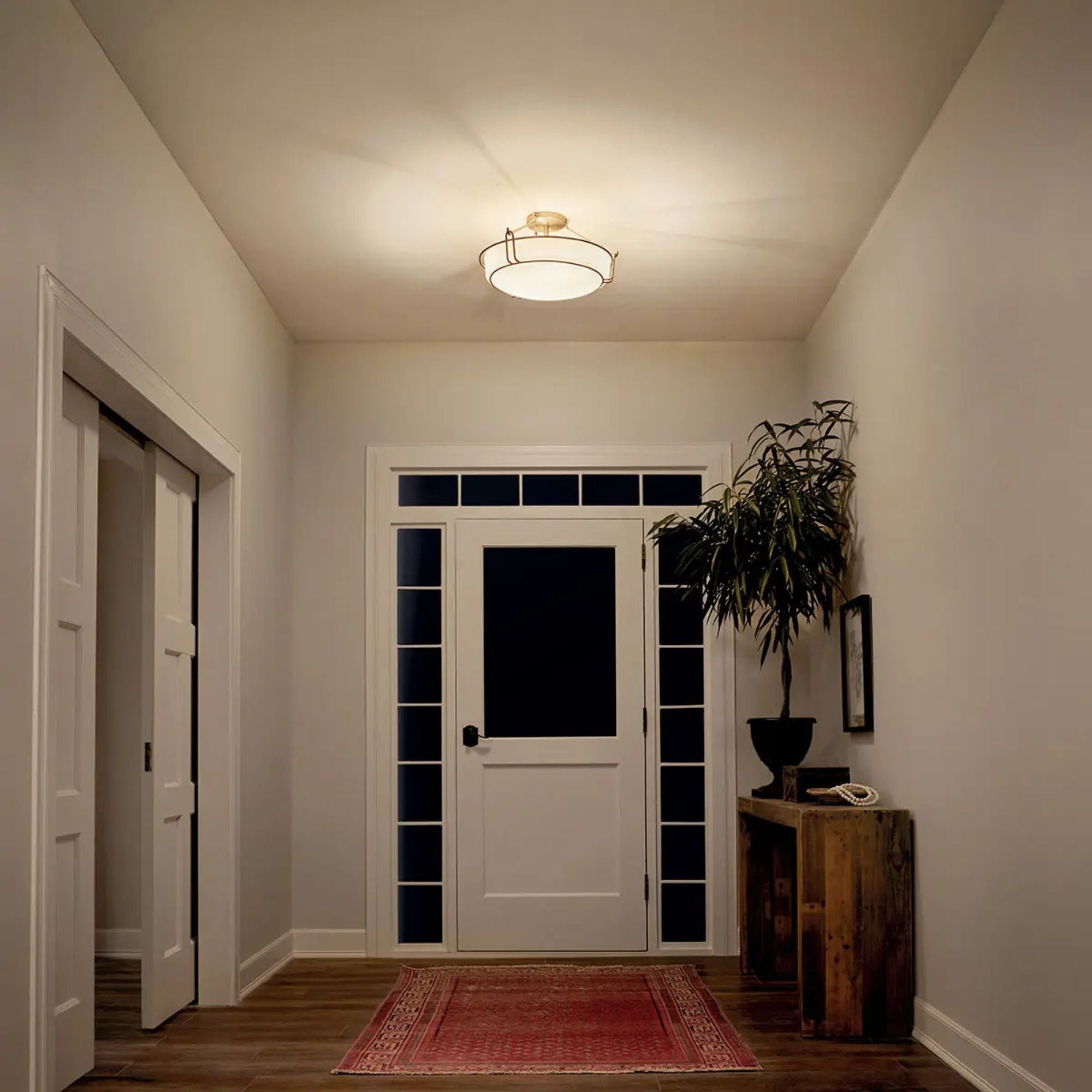 Alkire 22" 4-Light Semi-Flush Mount, Brushed Nickel Finish