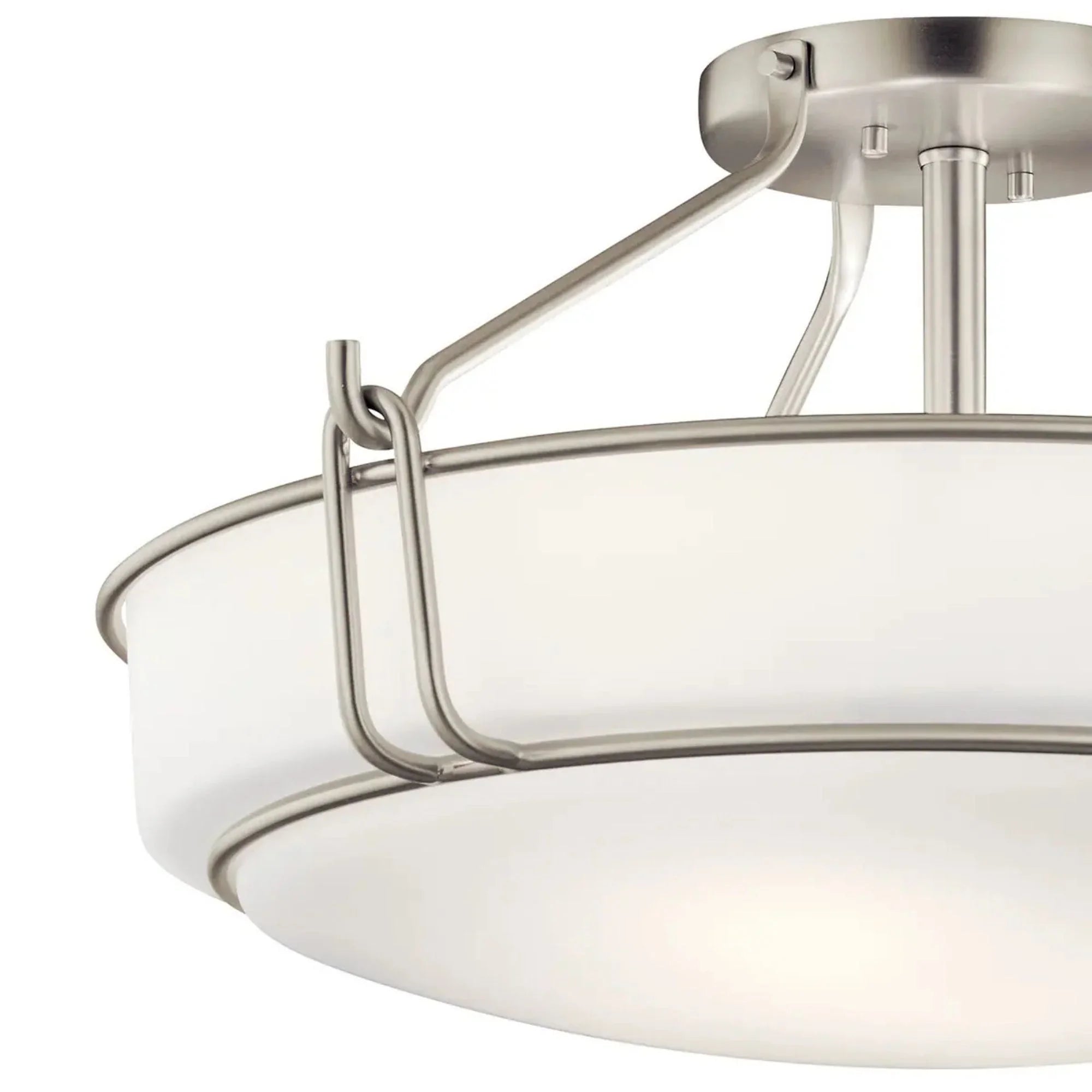 Alkire 22" 4-Light Semi-Flush Mount, Brushed Nickel Finish