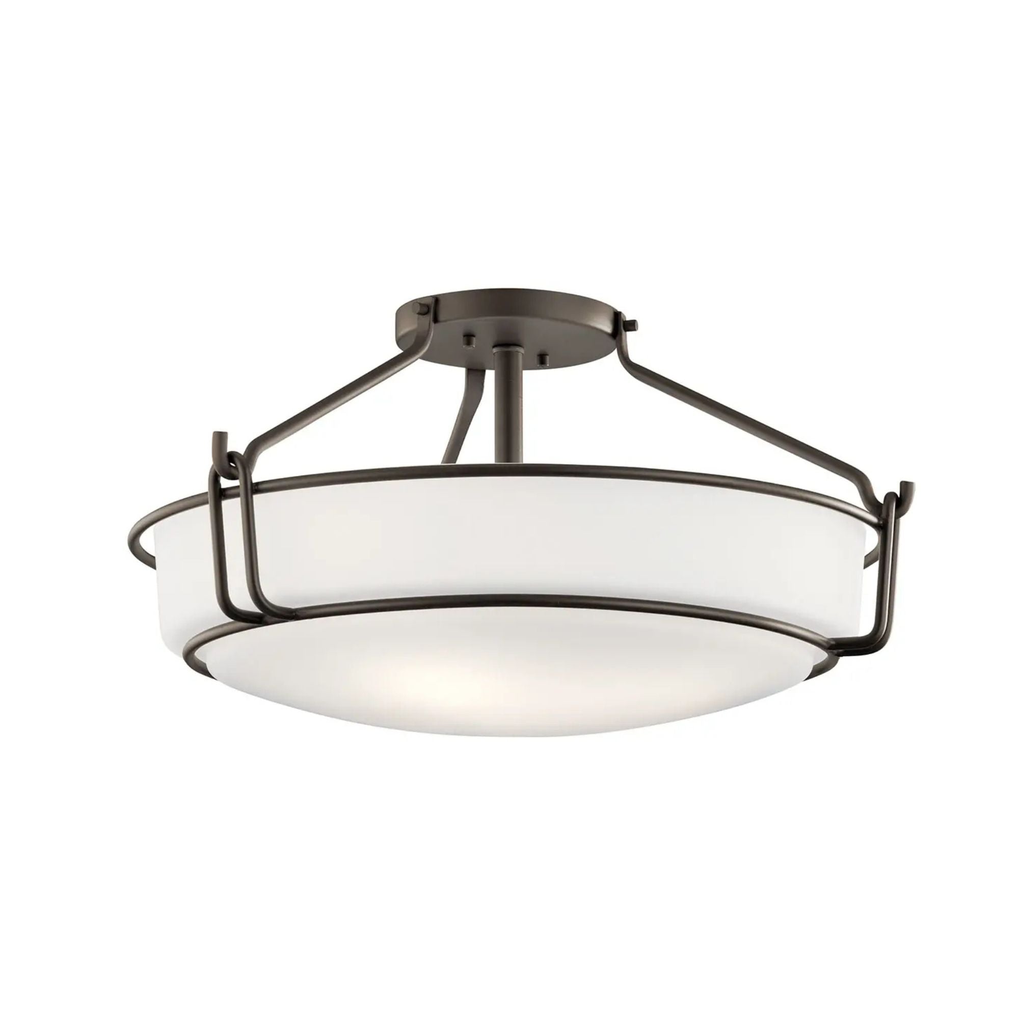 Alkire 22" 4-Light Semi-Flush Mount, Olde Bronze Finish