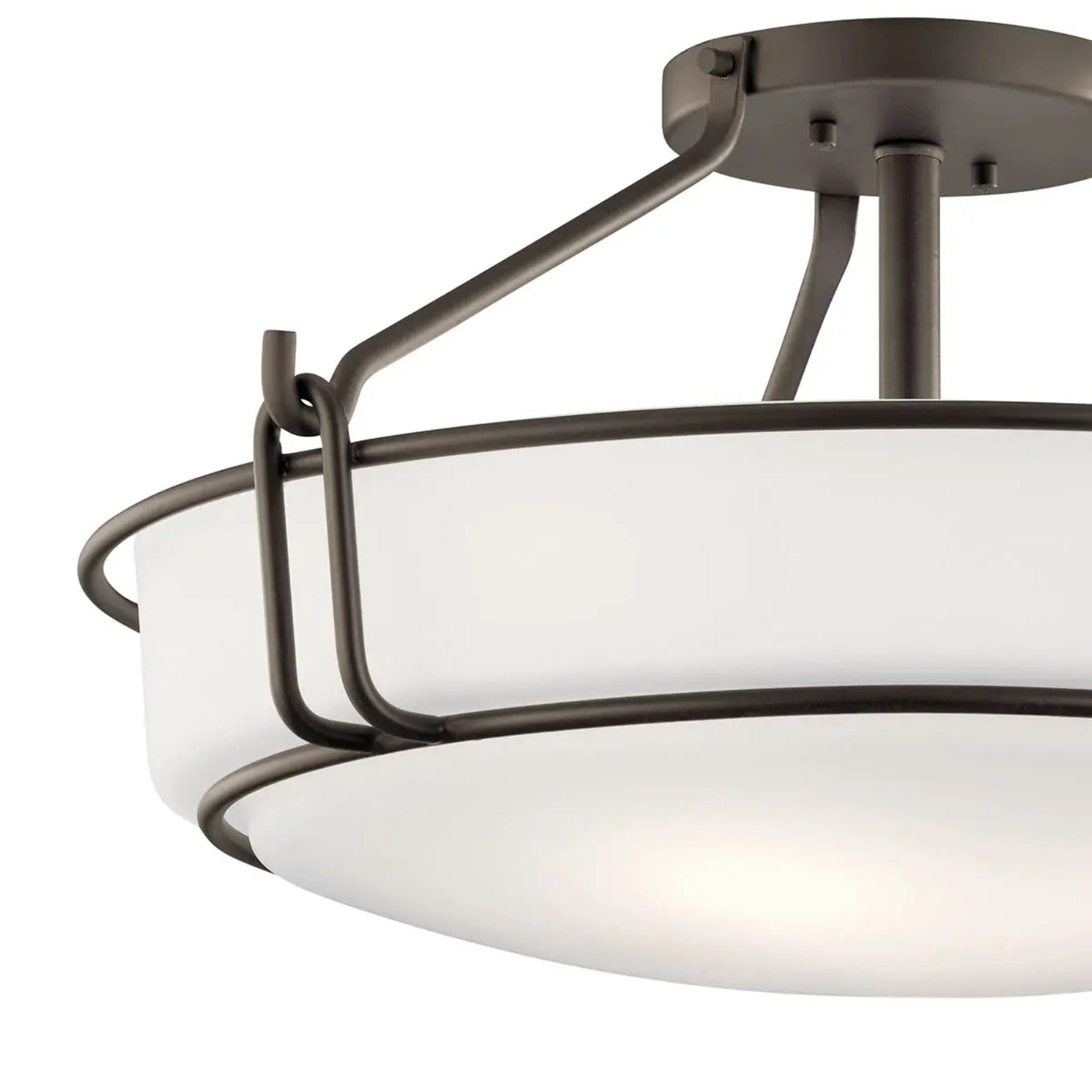 Alkire 22" 4-Light Semi-Flush Mount, Olde Bronze Finish