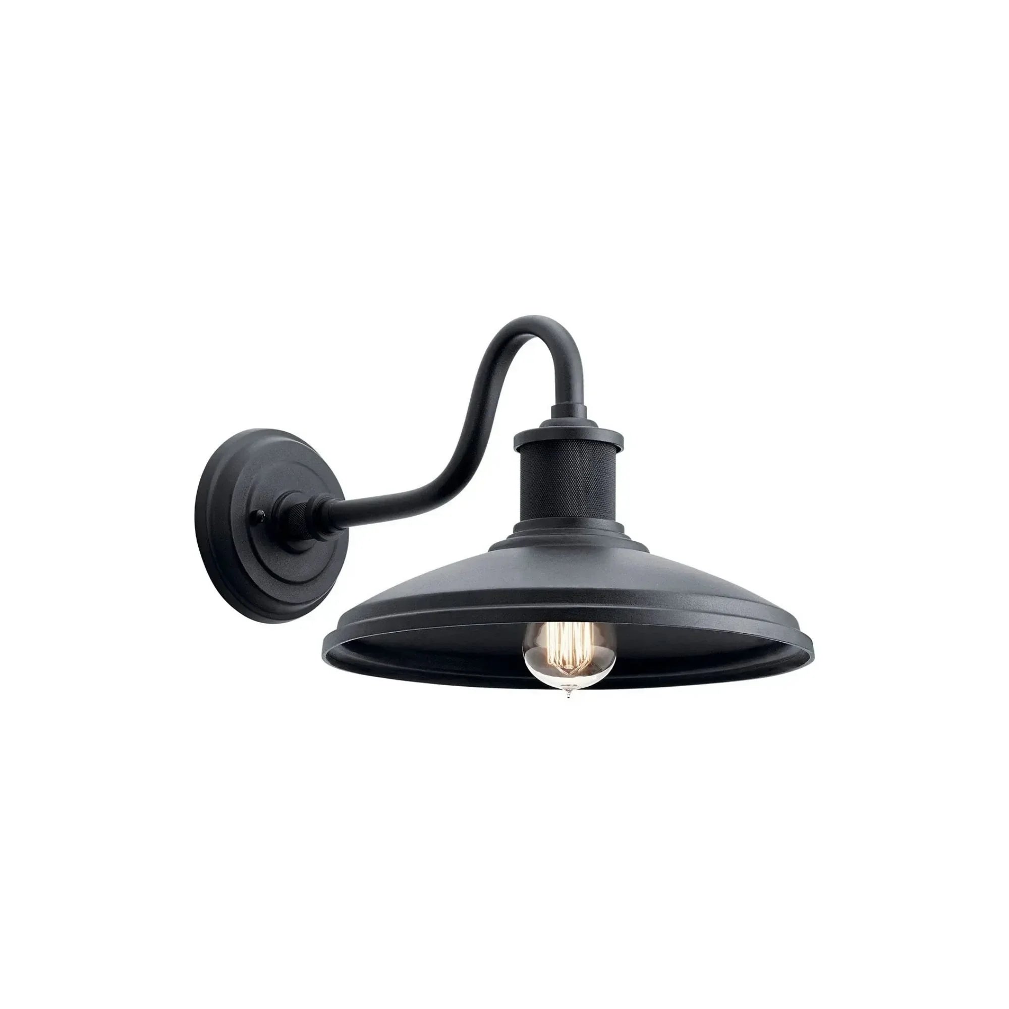 Allenbury 12" Outdoor Wall Light, Textured Black Finish