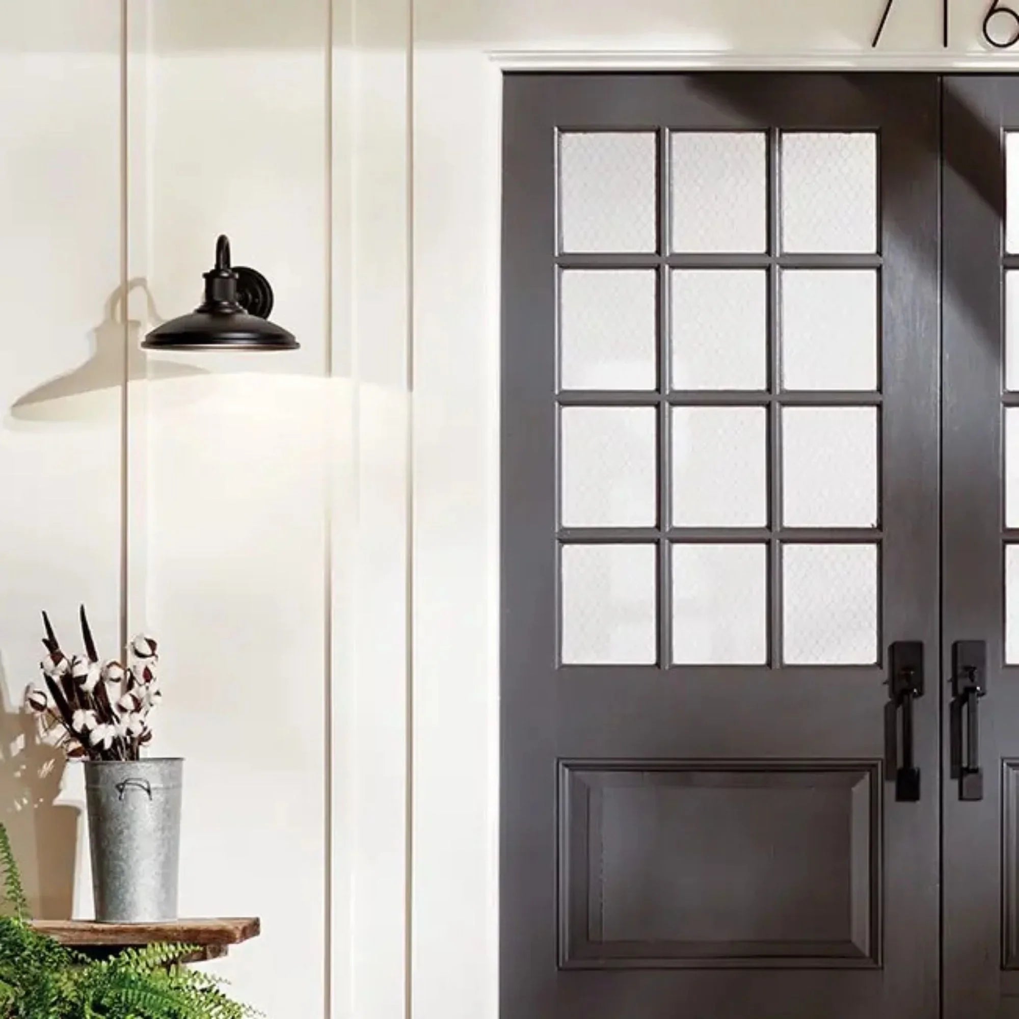 Allenbury 12" Outdoor Wall Light, Textured Black Finish