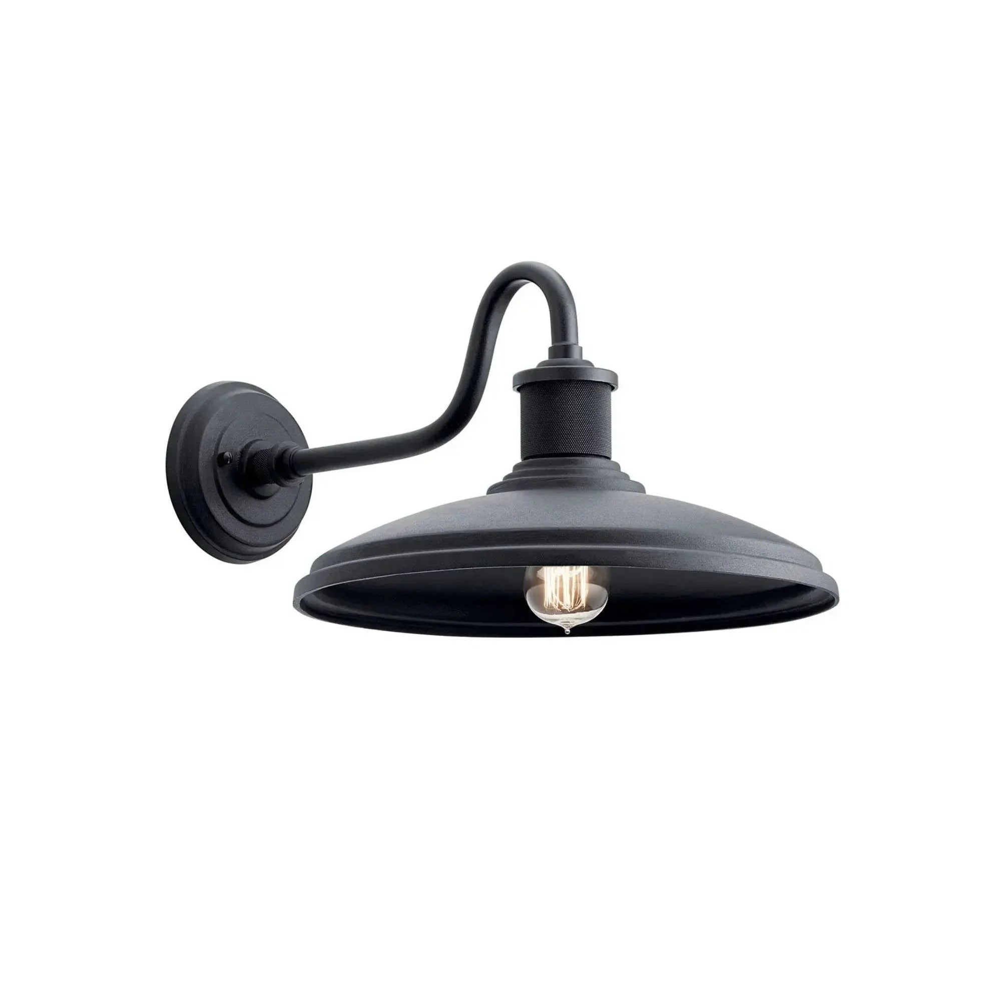 Allenbury 14" Outdoor Wall Light, Textured Black Finish