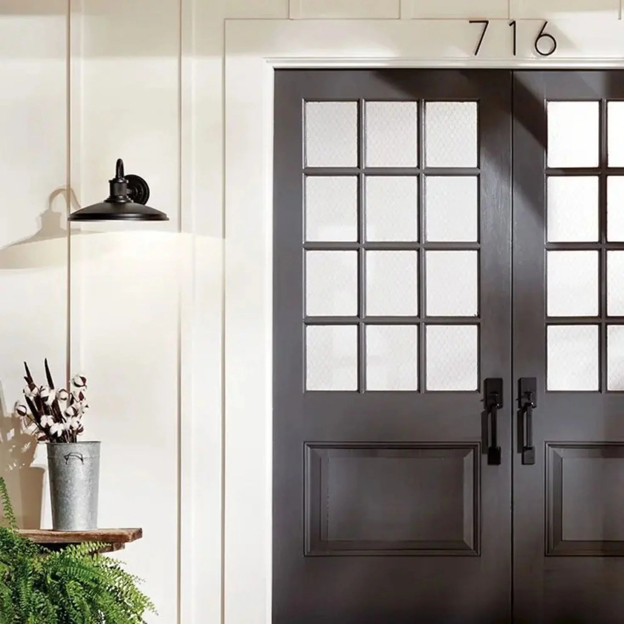 Allenbury 14" Outdoor Wall Light, Textured Black Finish