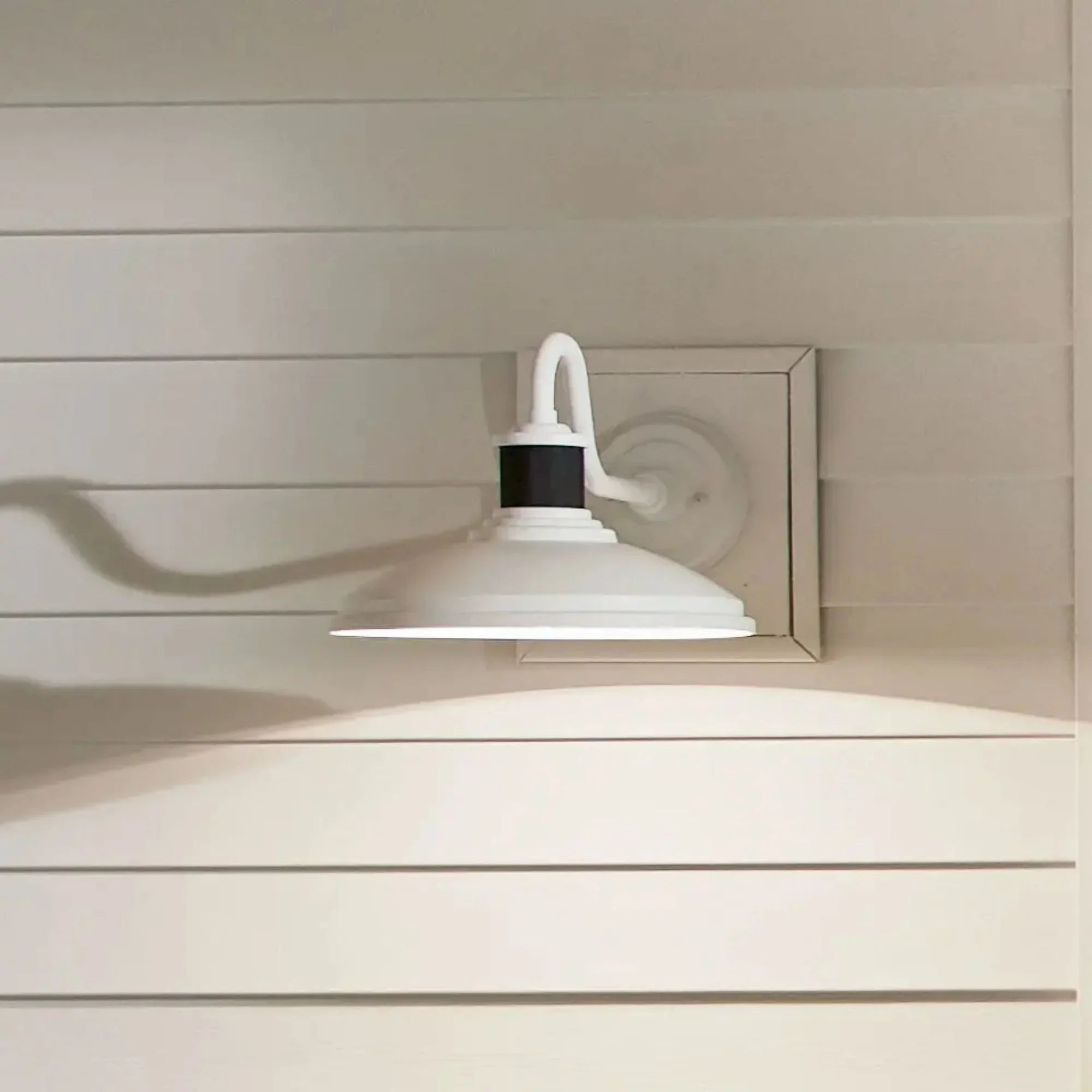 Allenbury 14" Outdoor Wall Light, White Finish