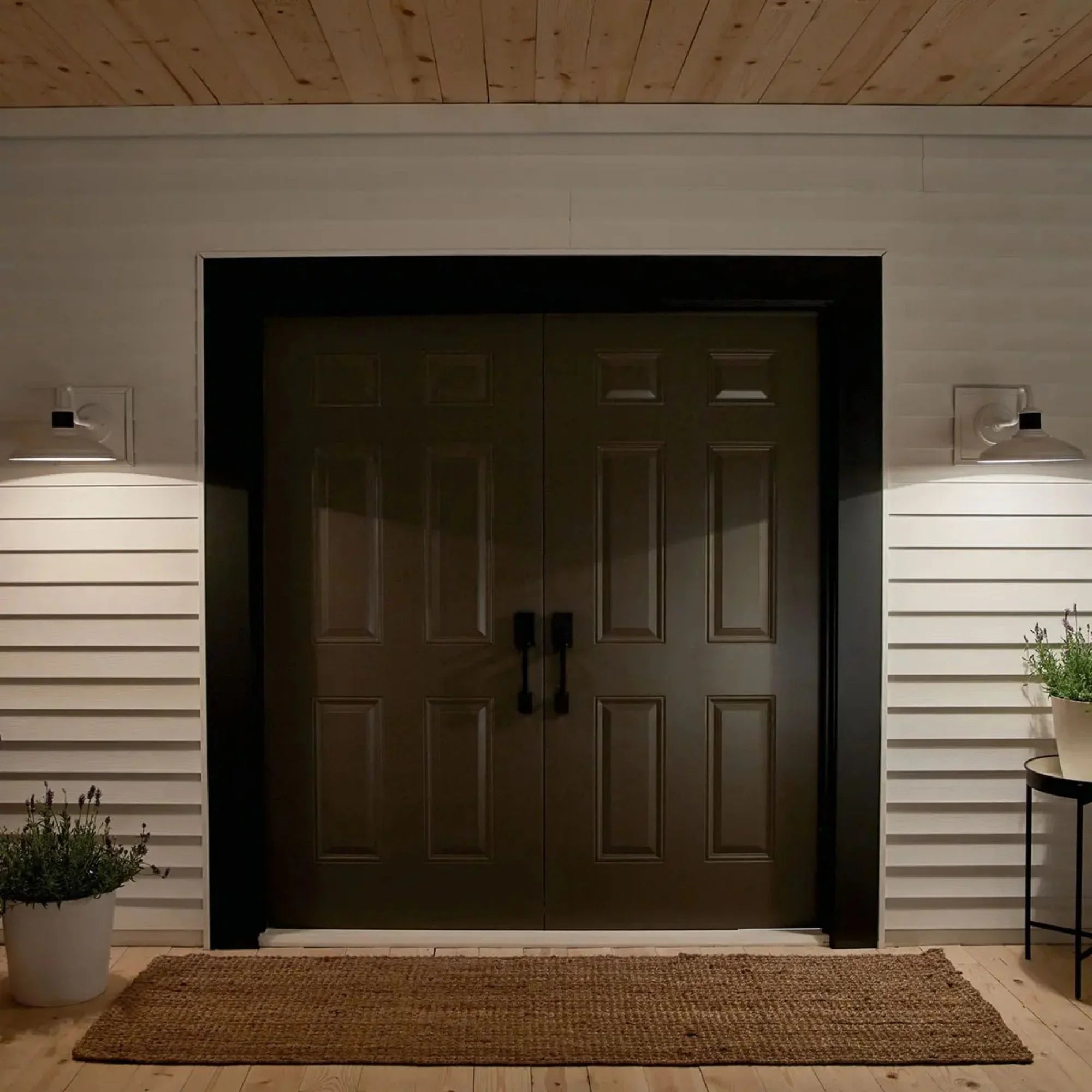 Allenbury 14" Outdoor Wall Light, White Finish