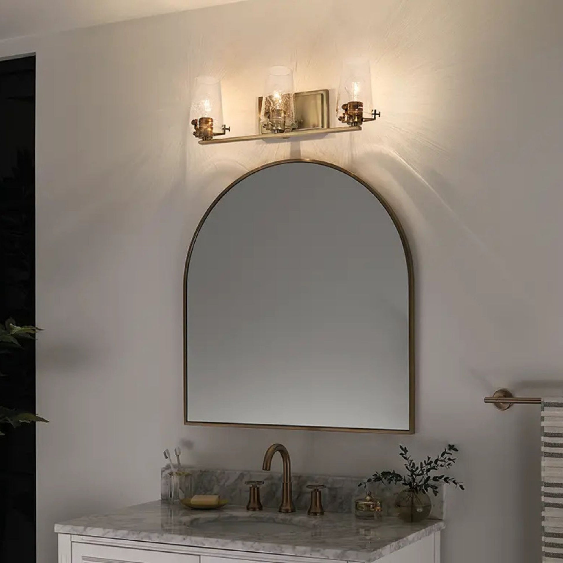 Kichler Lighting - Alton 24" 3-Light Bath Vanity Light, Champagne Bronze Finish | Bees Lighting