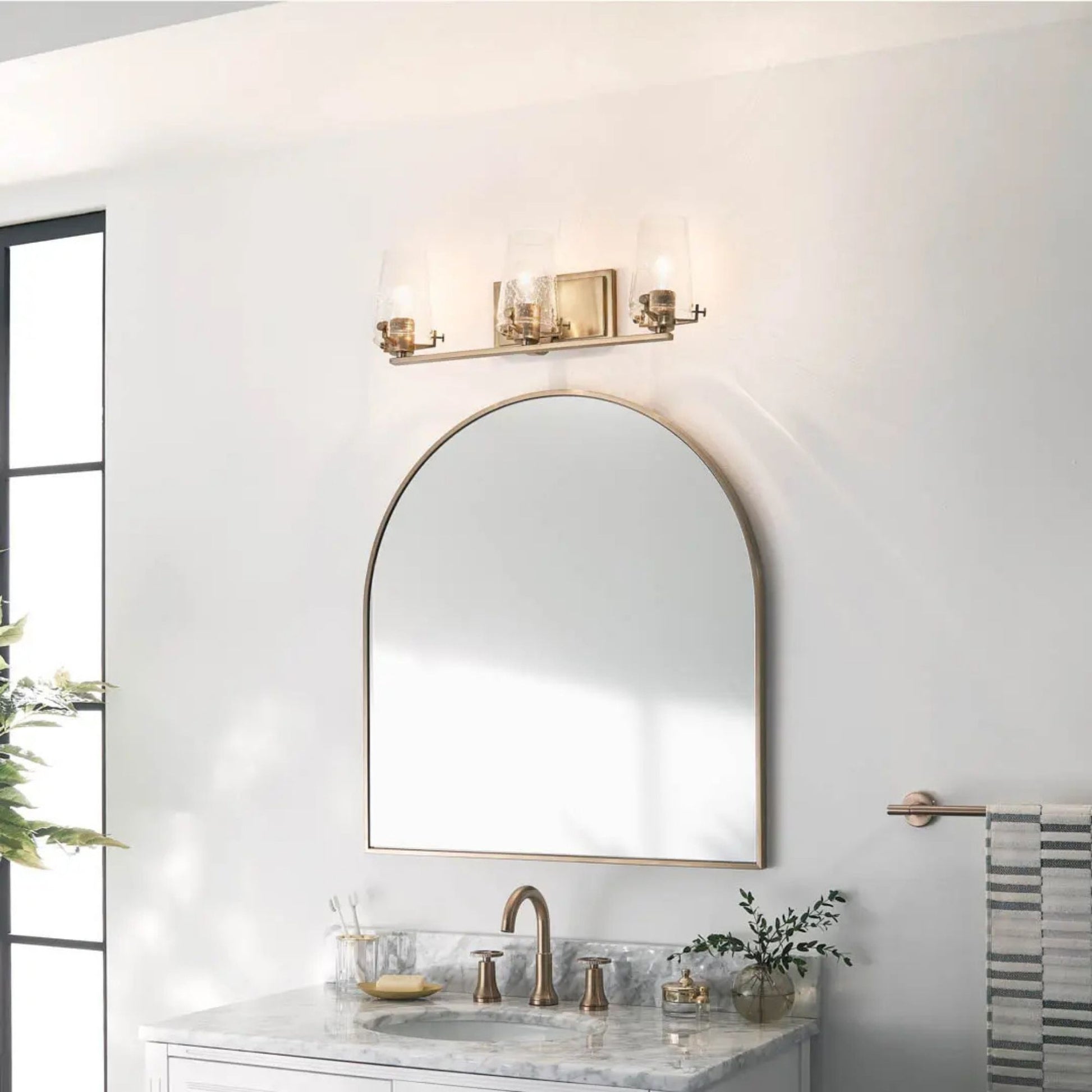 Kichler Lighting - Alton 24" 3-Light Bath Vanity Light, Champagne Bronze Finish | Bees Lighting