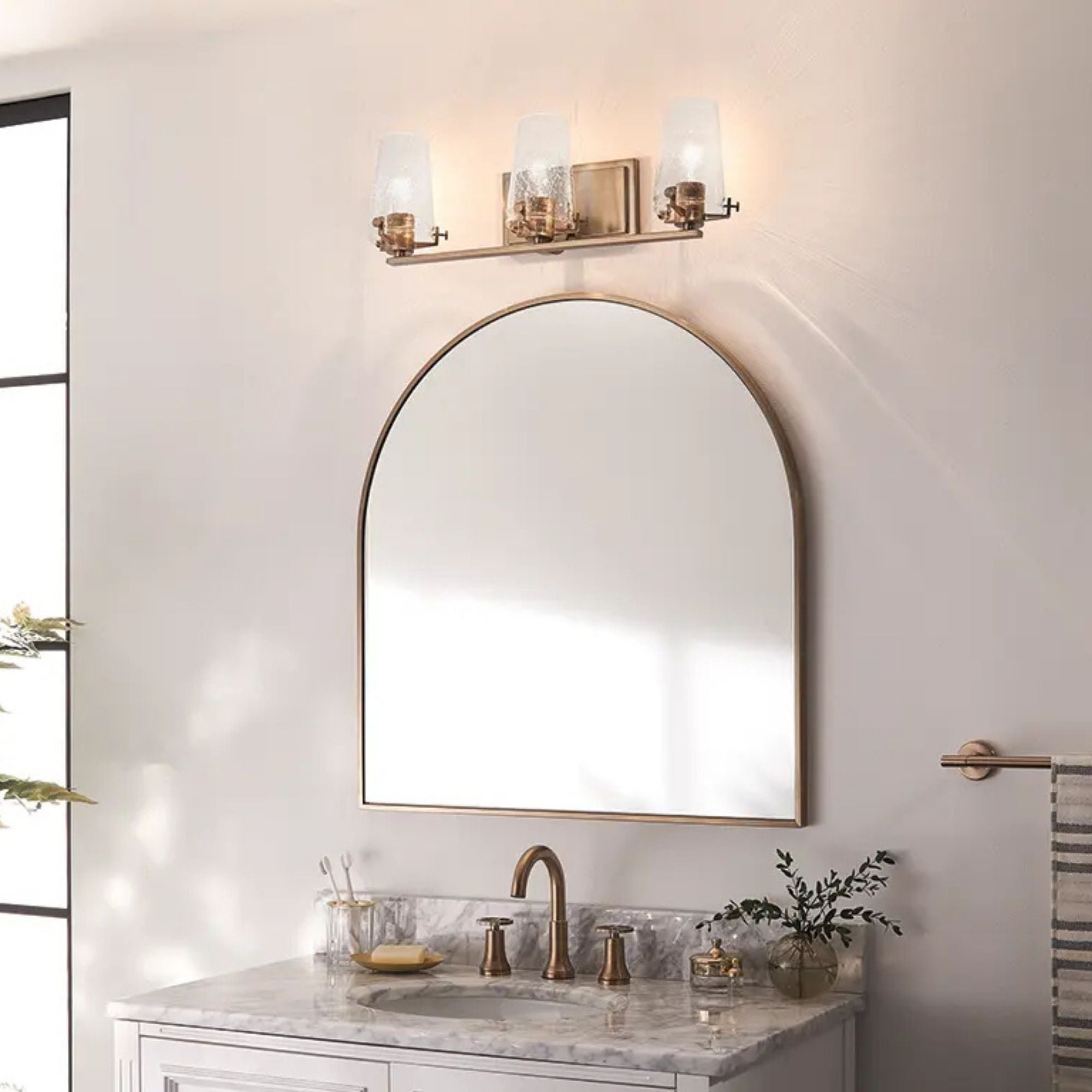 Kichler Lighting - Alton 24" 3-Light Bath Vanity Light, Champagne Bronze Finish | Bees Lighting
