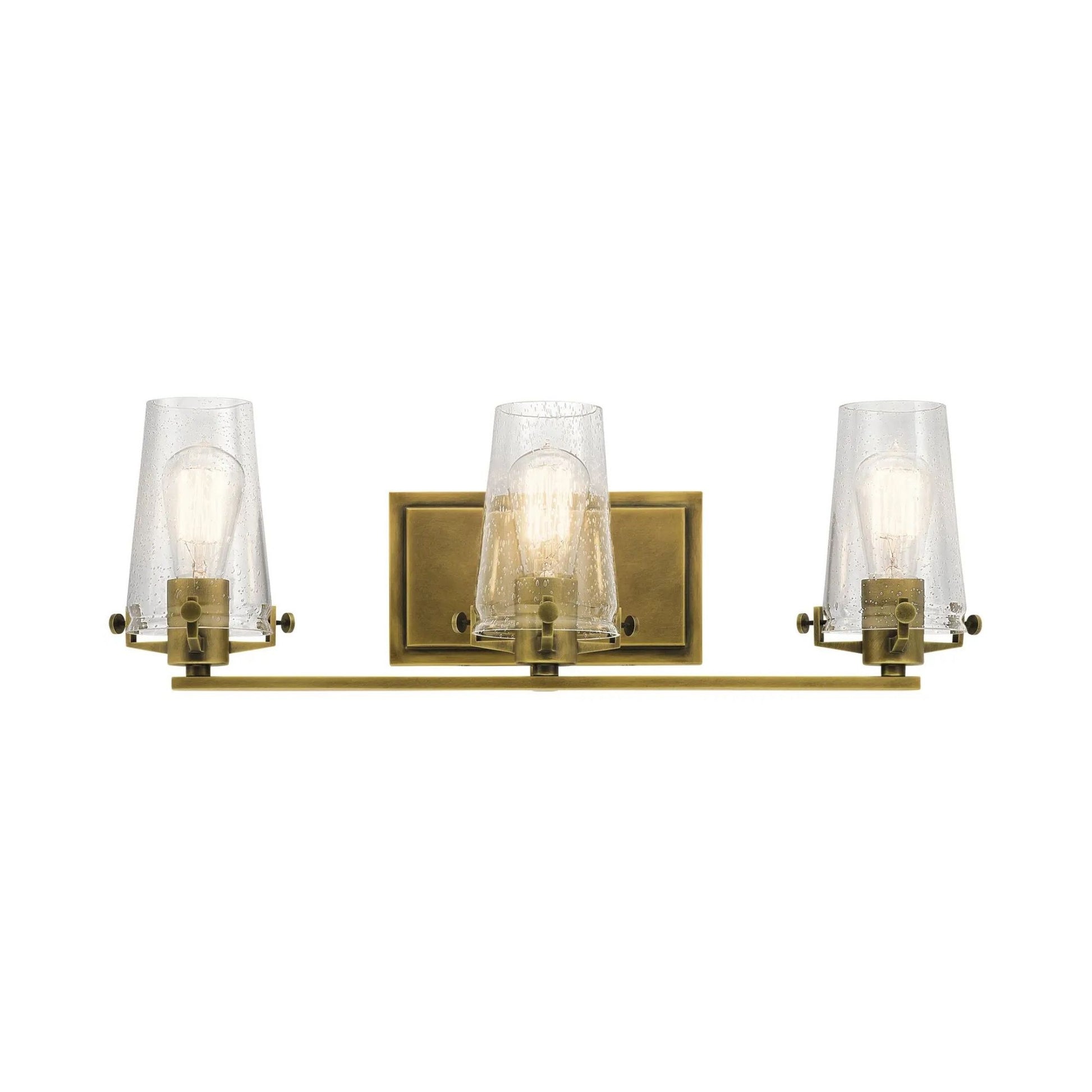 Kichler Lighting - Alton 24" 3-Light Bath Vanity Light, Natural Brass Finish | Bees Lighting