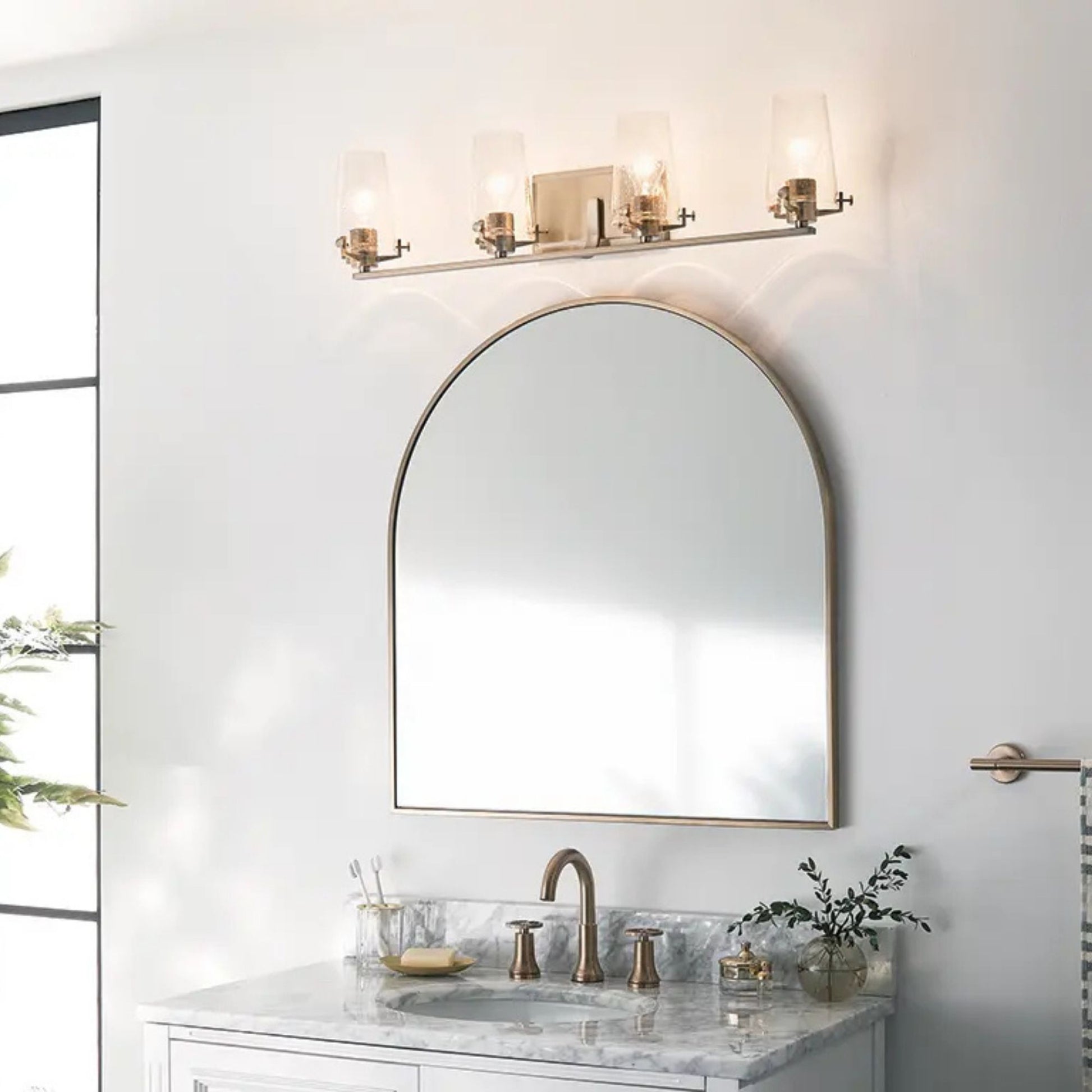 Kichler Lighting - Alton 34" 4-Light Bath Vanity Light, Champagne Bronze Finish | Bees Lighting