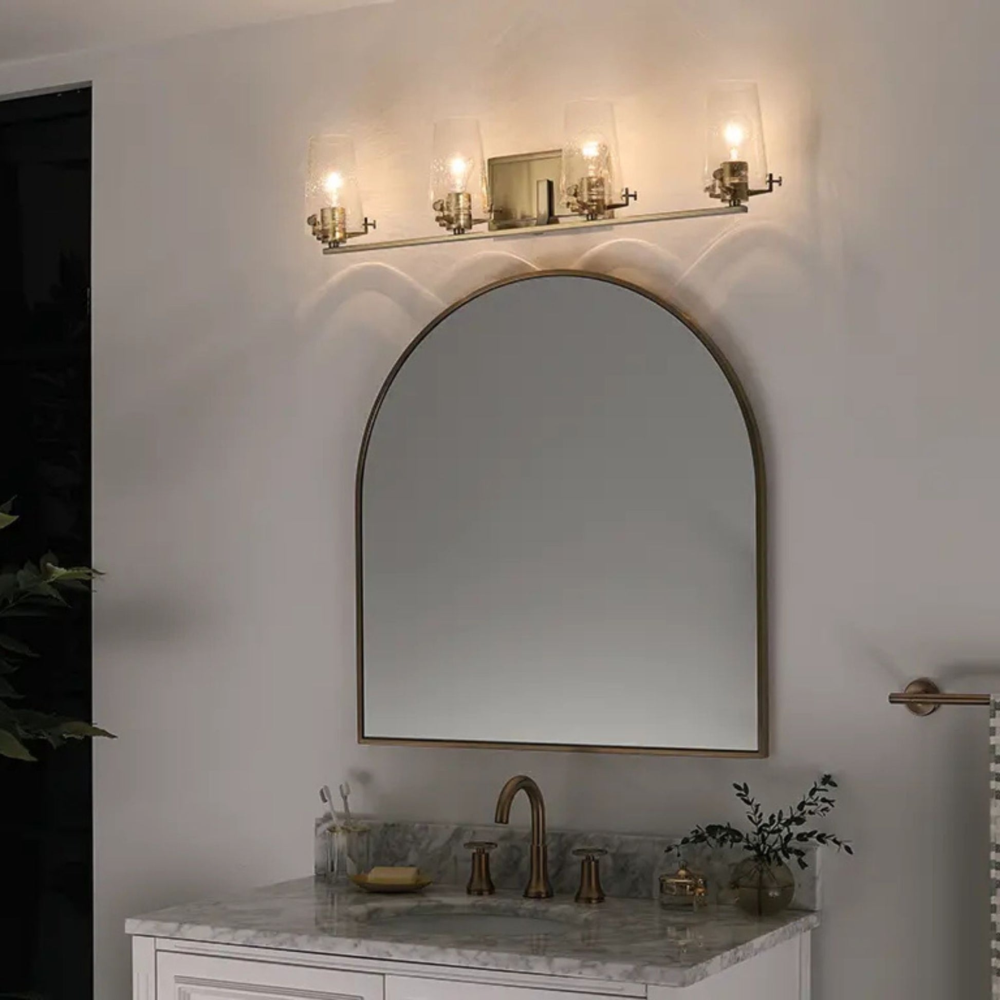 Kichler Lighting - Alton 34" 4-Light Bath Vanity Light, Champagne Bronze Finish | Bees Lighting