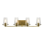 Kichler Lighting - Alton 34" 4-Light Bath Vanity Light, Natural Brass Finish | Bees Lighting