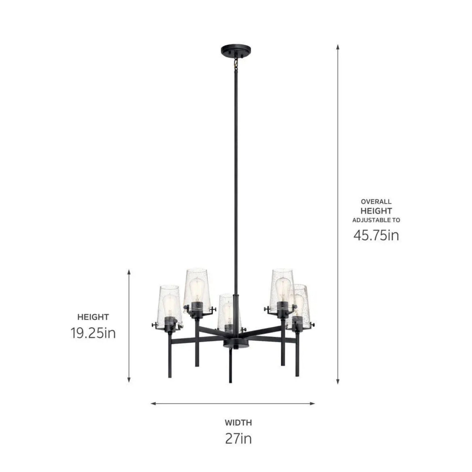 Kichler Lighting - Alton 27" 5-Light Chandelier, Black Finish | Bees Lighting