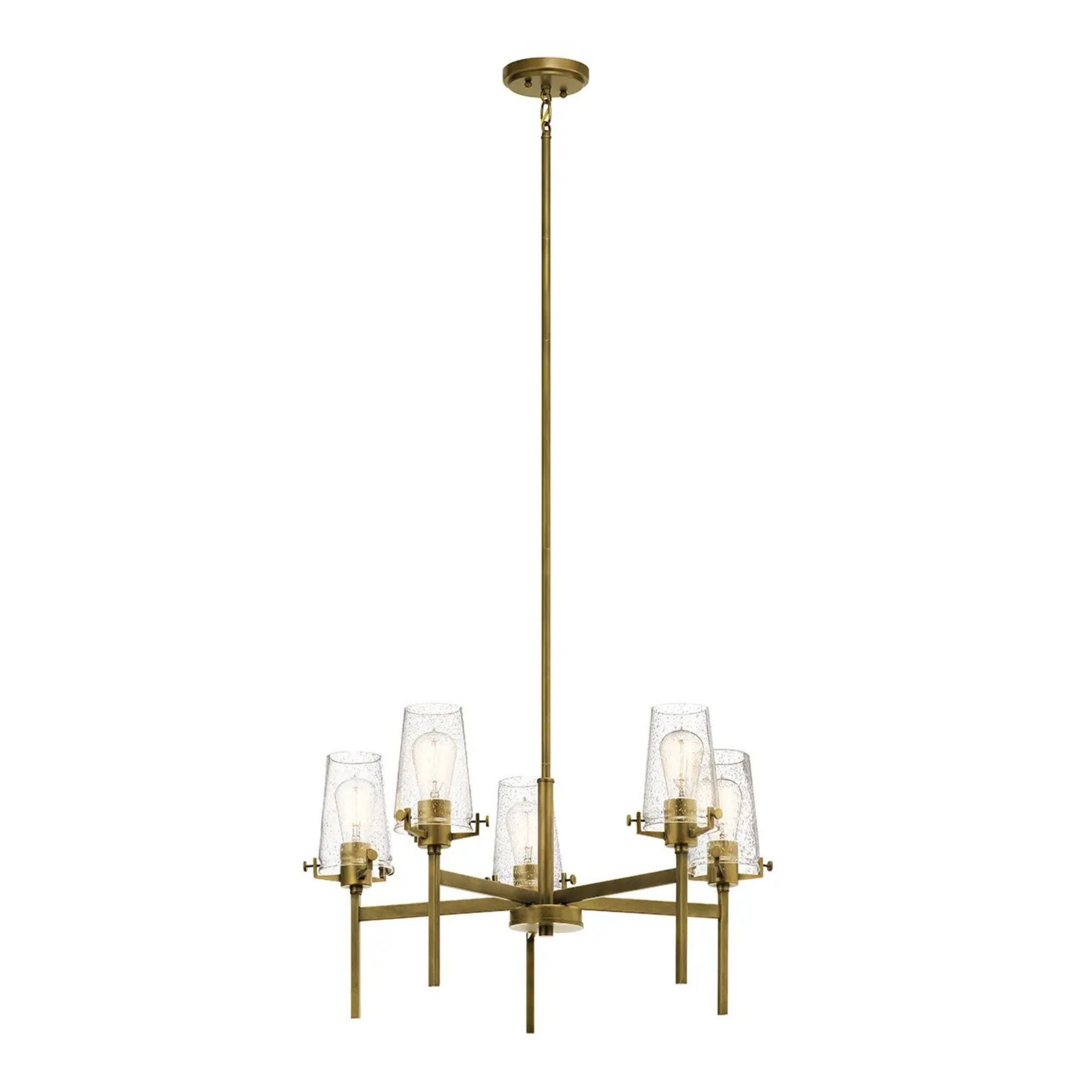 Kichler Lighting - Alton 27" 5-Light Chandelier, Natural Brass Finish | Bees Lighting