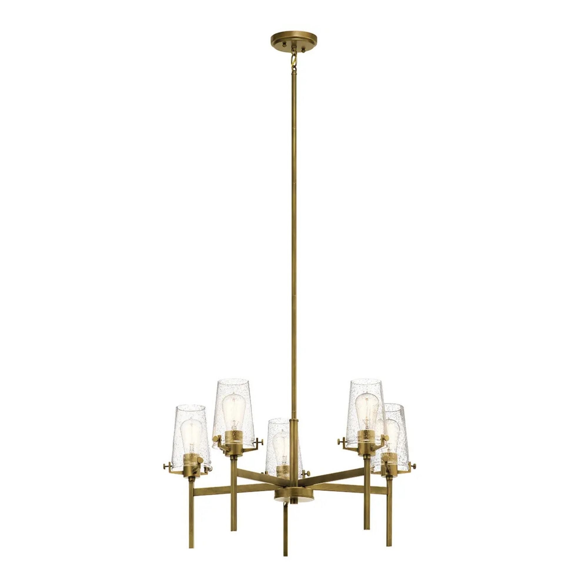 Kichler Lighting - Alton 27" 5-Light Chandelier, Natural Brass Finish | Bees Lighting