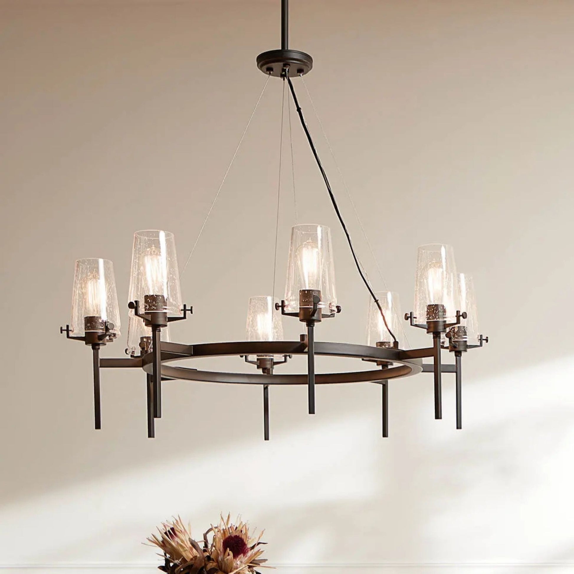 Kichler Lighting - Alton 38" 8-Light Chandelier, Black Finish | Bees Lighting
