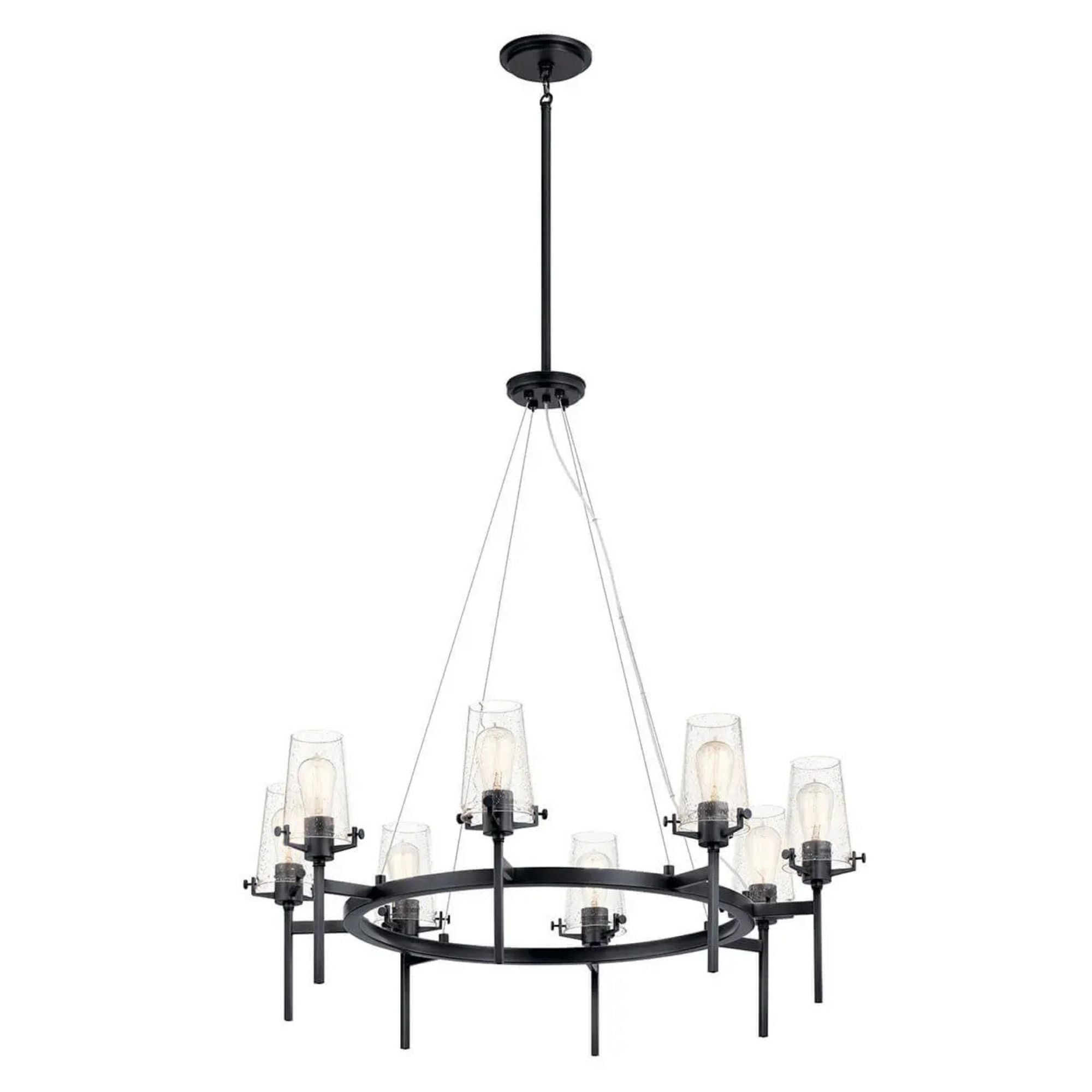 Kichler Lighting - Alton 38" 8-Light Chandelier, Black Finish | Bees Lighting