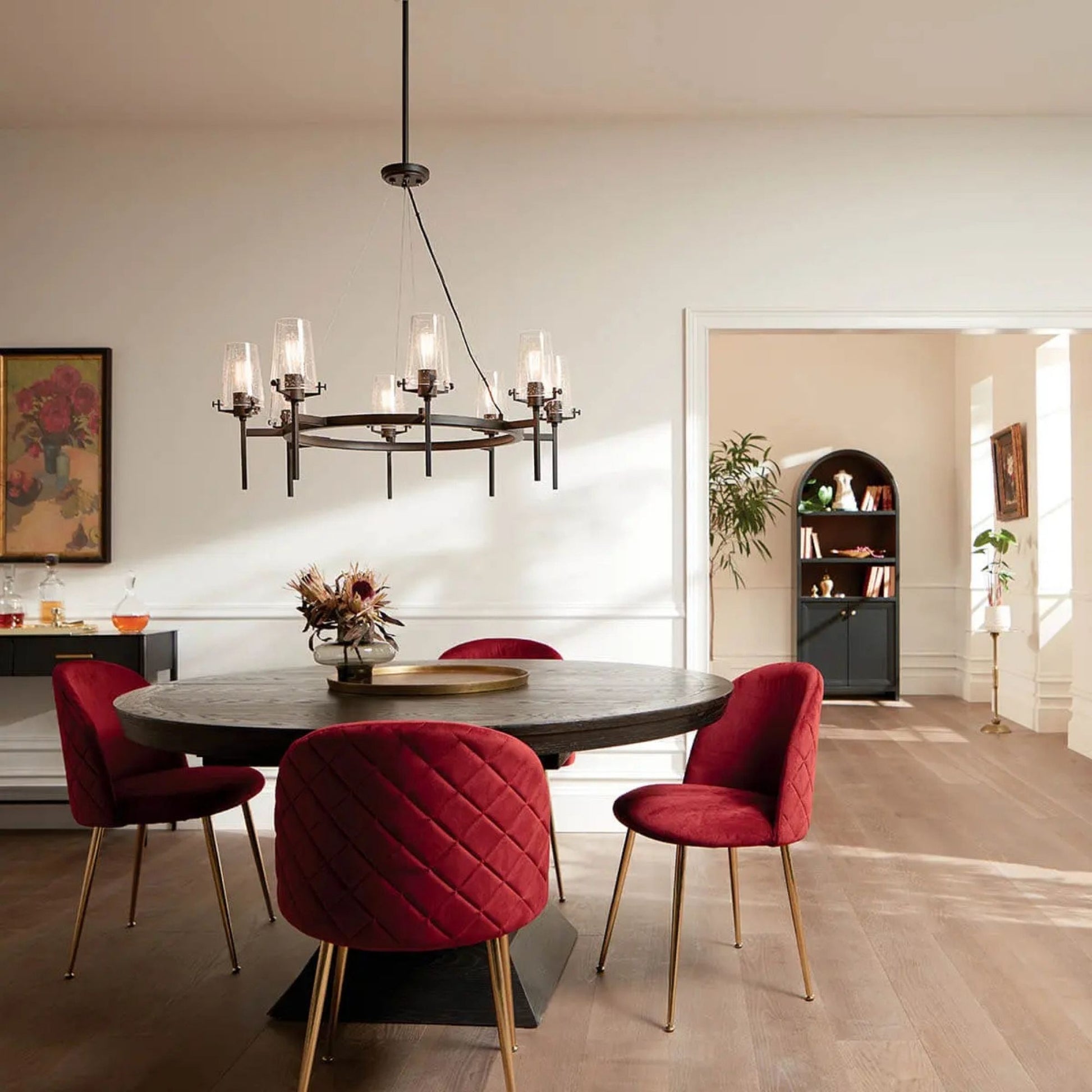 Kichler Lighting - Alton 38" 8-Light Chandelier, Black Finish | Bees Lighting