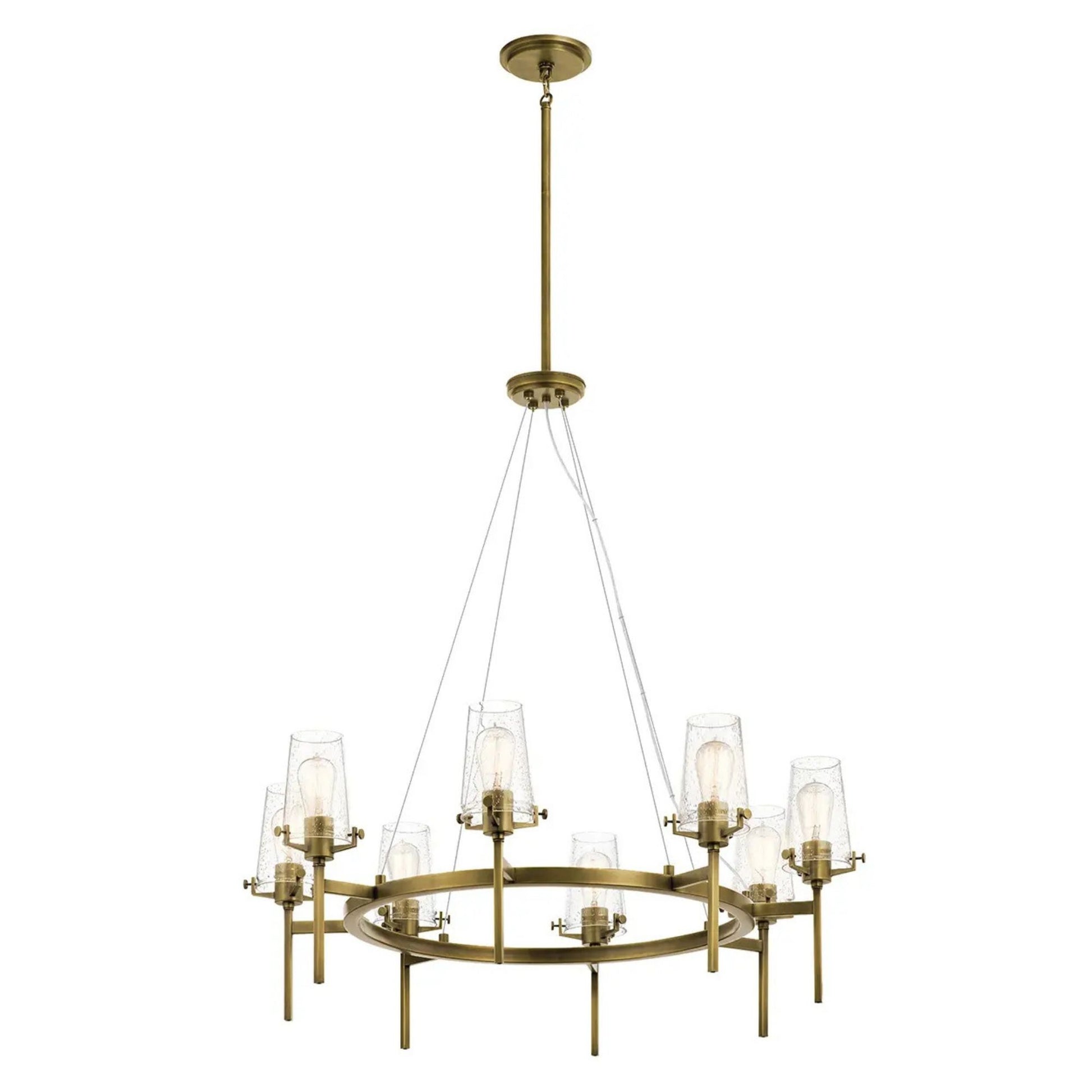 Kichler Lighting - Alton 38" 8-Light Chandelier, Natural Brass Finish | Bees Lighting