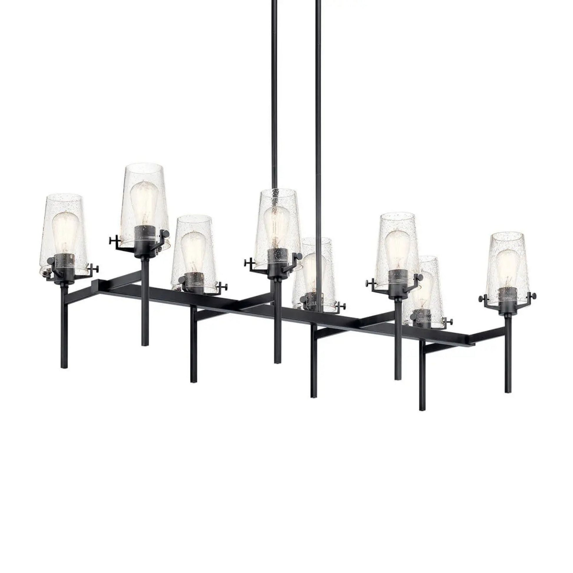 Kichler Lighting - Alton 46" 8-Light Linear Chandelier, Black Finish | Bees Lighting