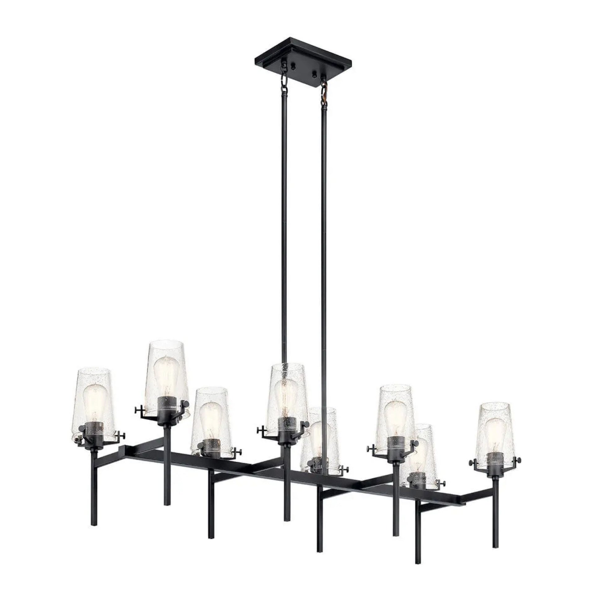 Kichler Lighting - Alton 46" 8-Light Linear Chandelier, Black Finish | Bees Lighting