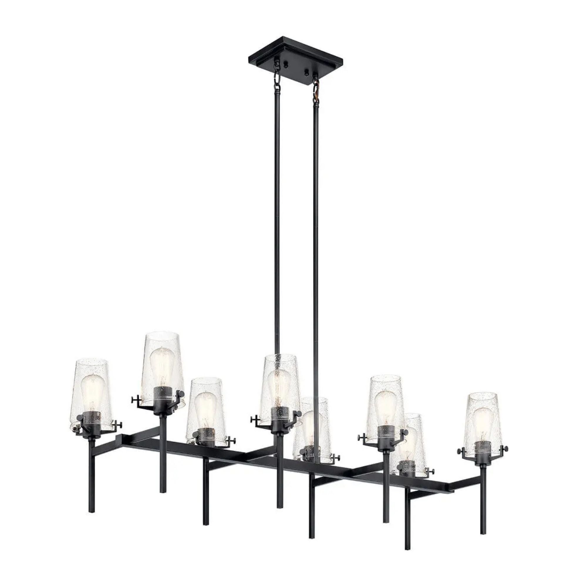 Kichler Lighting - Alton 46" 8-Light Linear Chandelier, Black Finish | Bees Lighting
