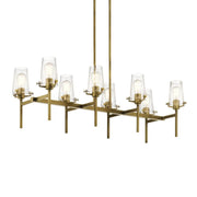 Kichler Lighting - Alton 46" 8-Light Linear Chandelier, Natural Brass Finish | Bees Lighting