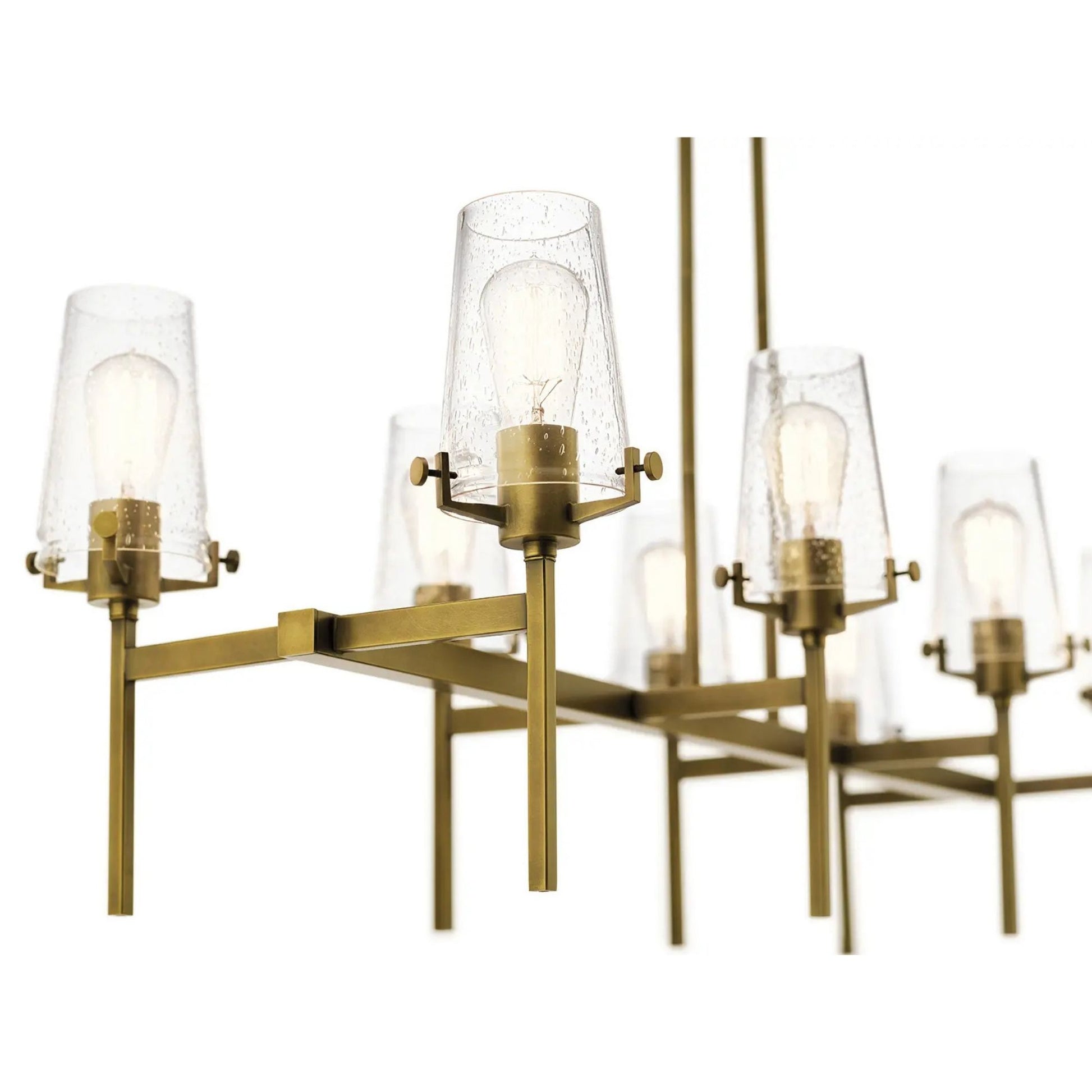 Kichler Lighting - Alton 46" 8-Light Linear Chandelier, Natural Brass Finish | Bees Lighting