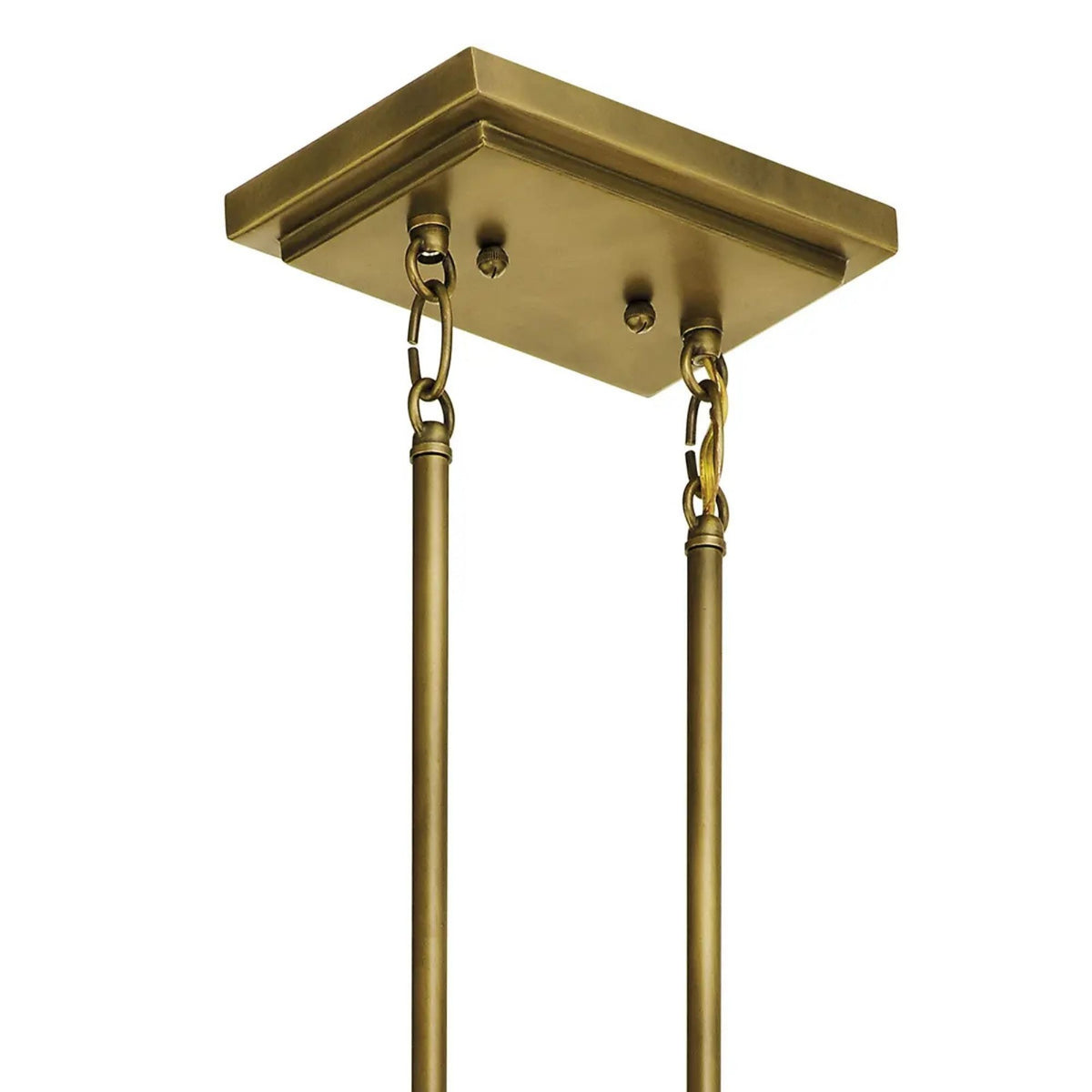 Kichler Alton 19 in. 8-Light Chandelier, Natural Brass with Clear Seeded Glass