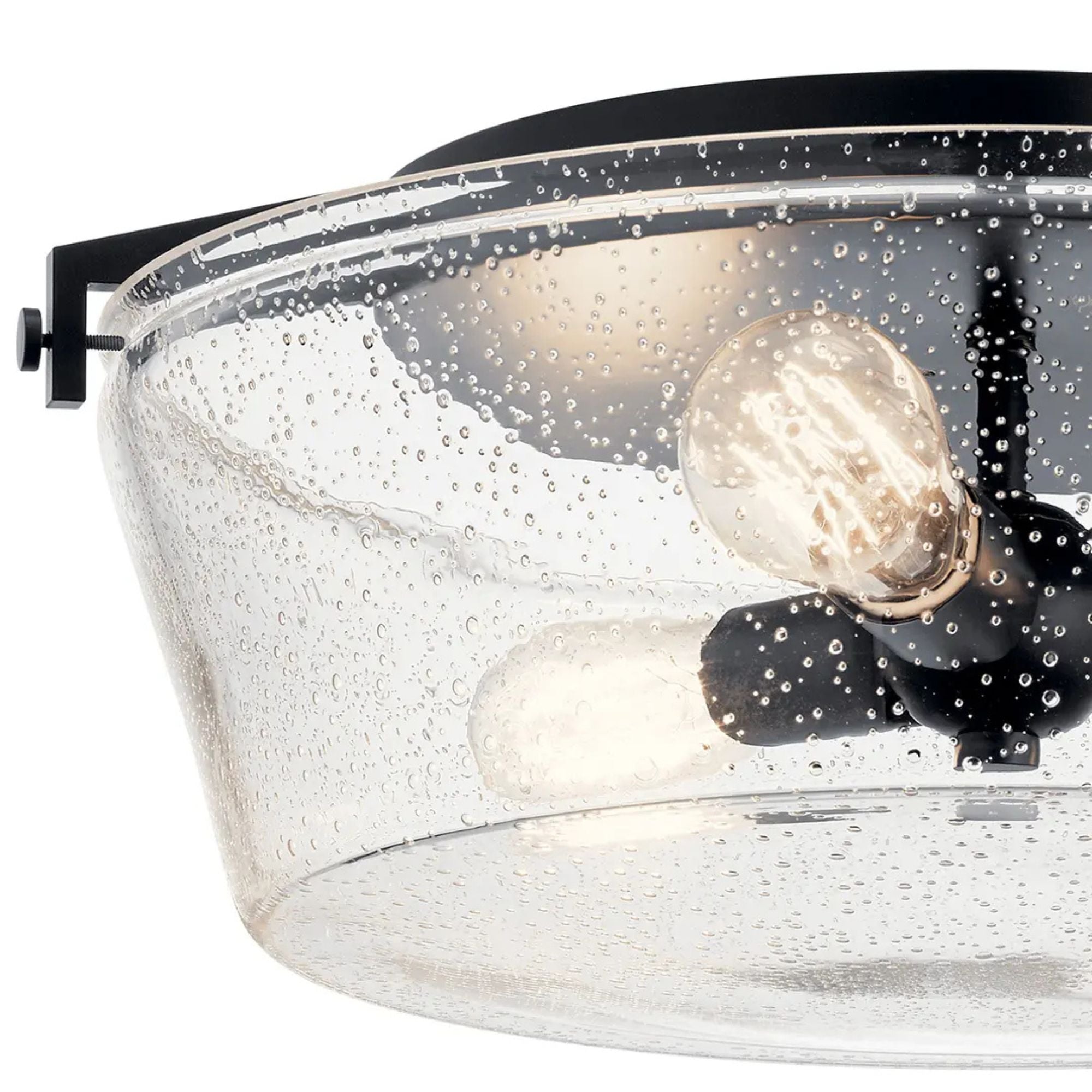 Alton 19" 3-Light Flush Mount, Black Finish