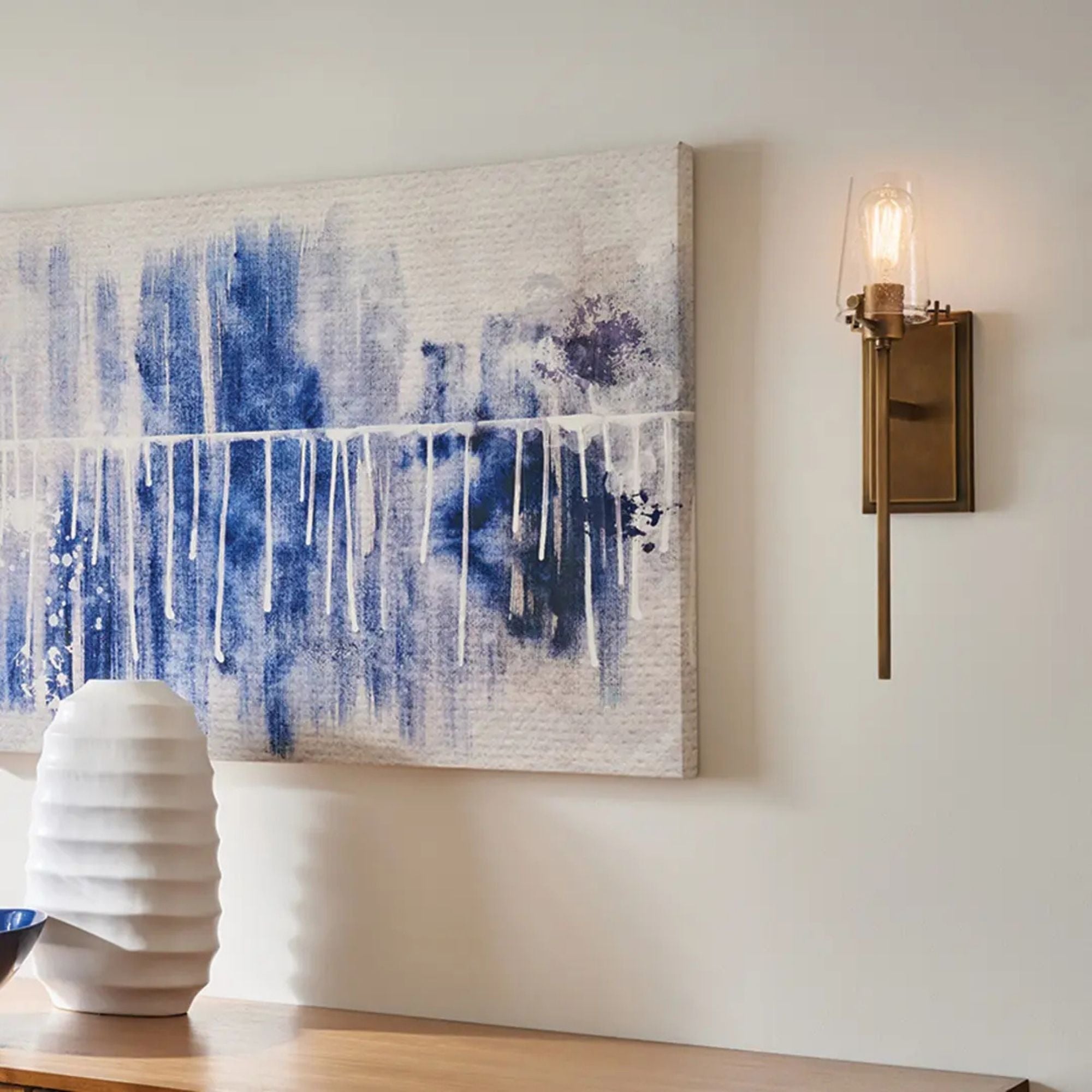 Alton 5" Wall Sconce, Natural Brass Finish