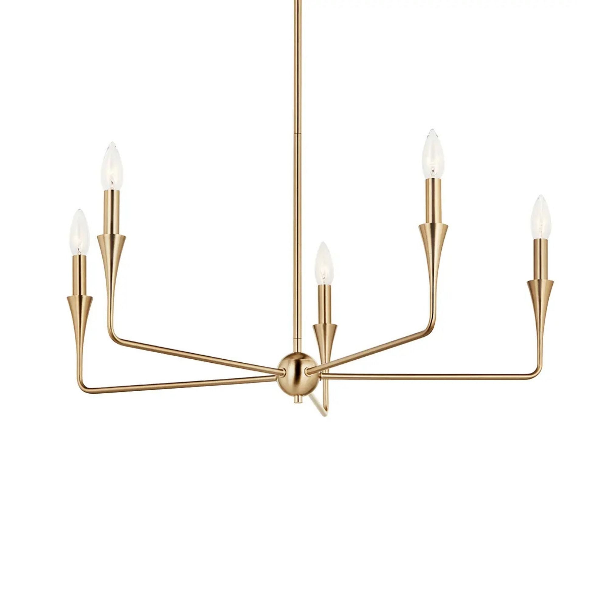 Alvaro 30" 5-Light Chandelier, Champagne Bronze Finish