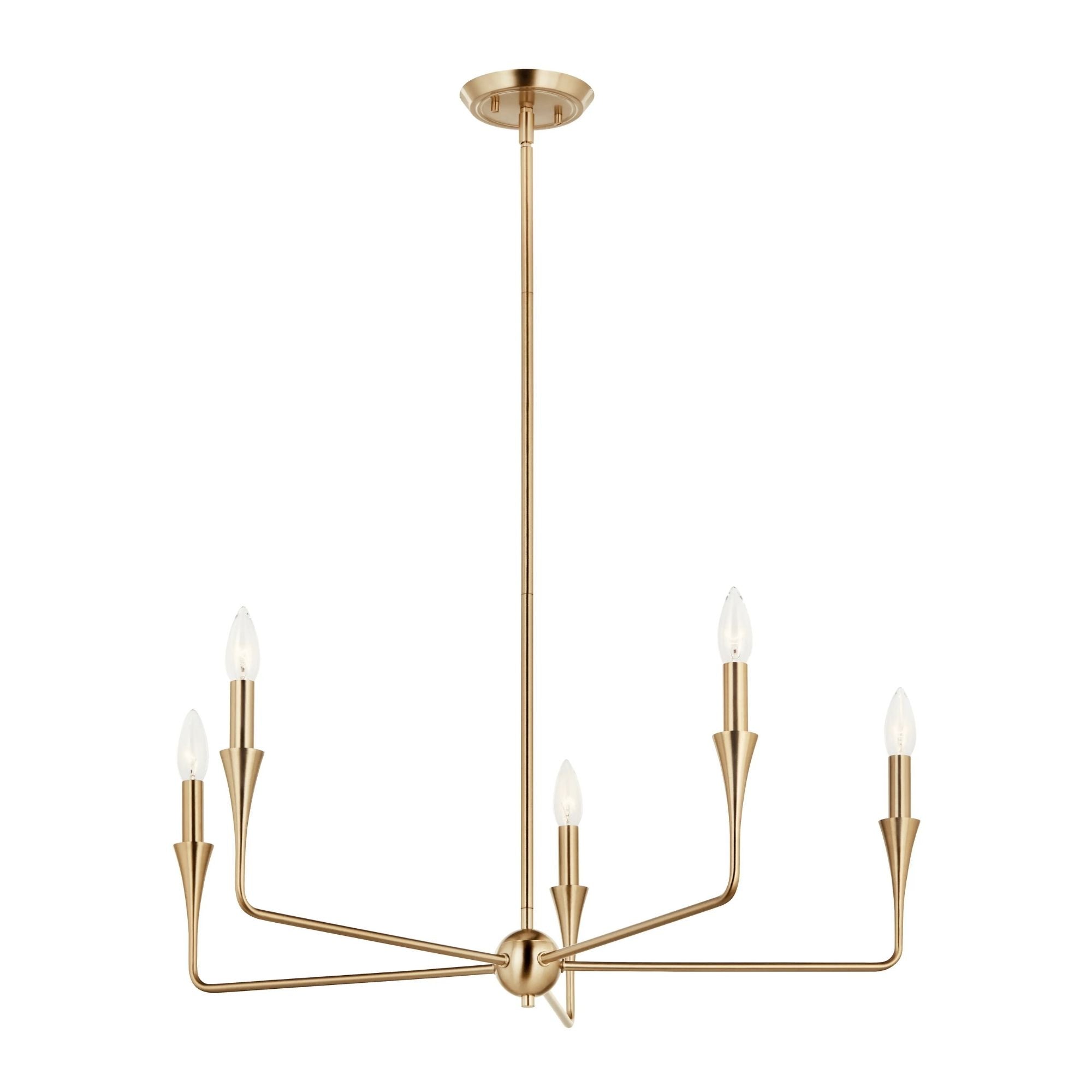 Alvaro 30" 5-Light Chandelier, Champagne Bronze Finish